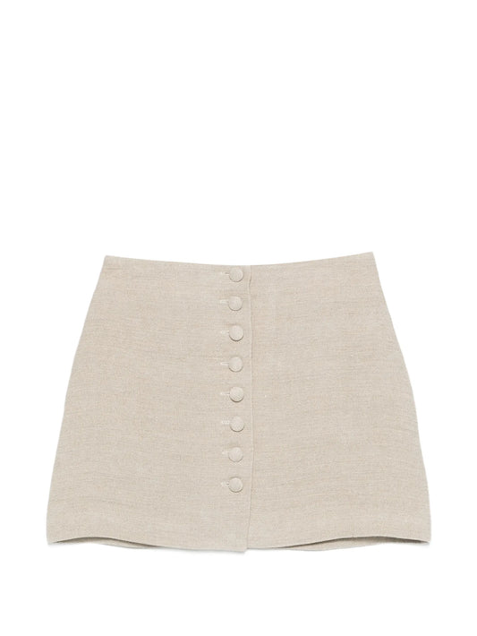 buttoned mini skirt