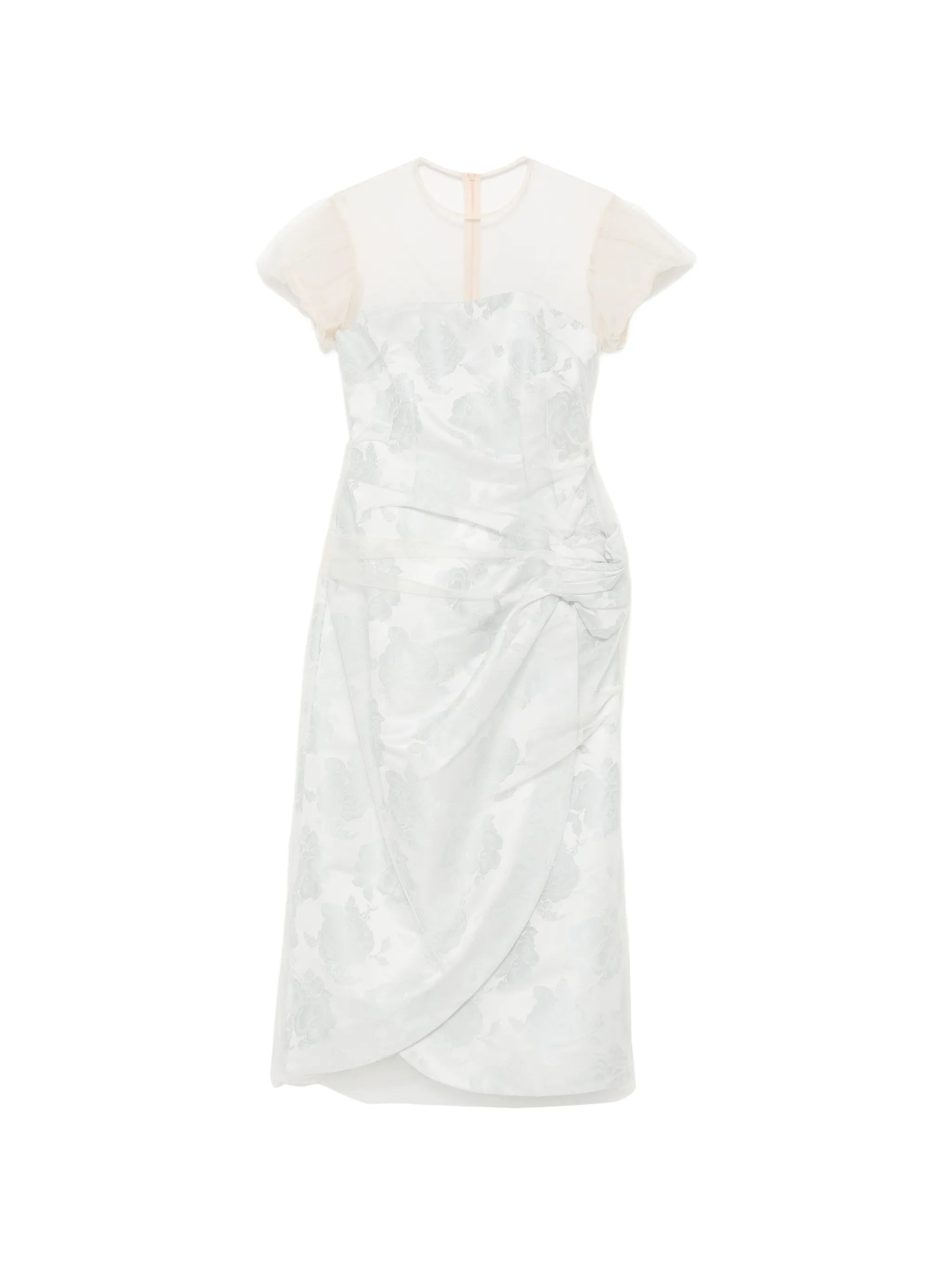 layered gathered midi dress