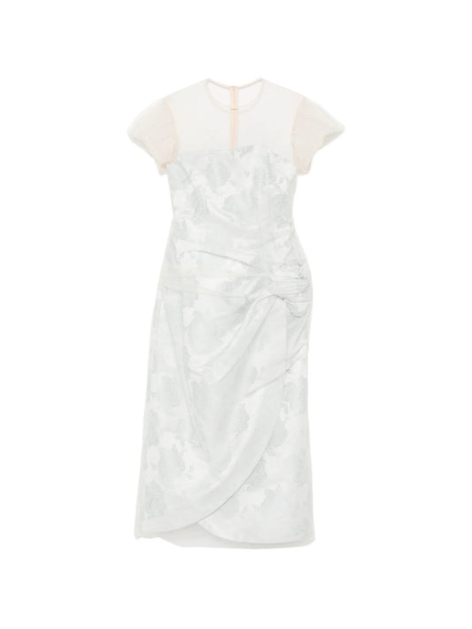 layered gathered midi dress