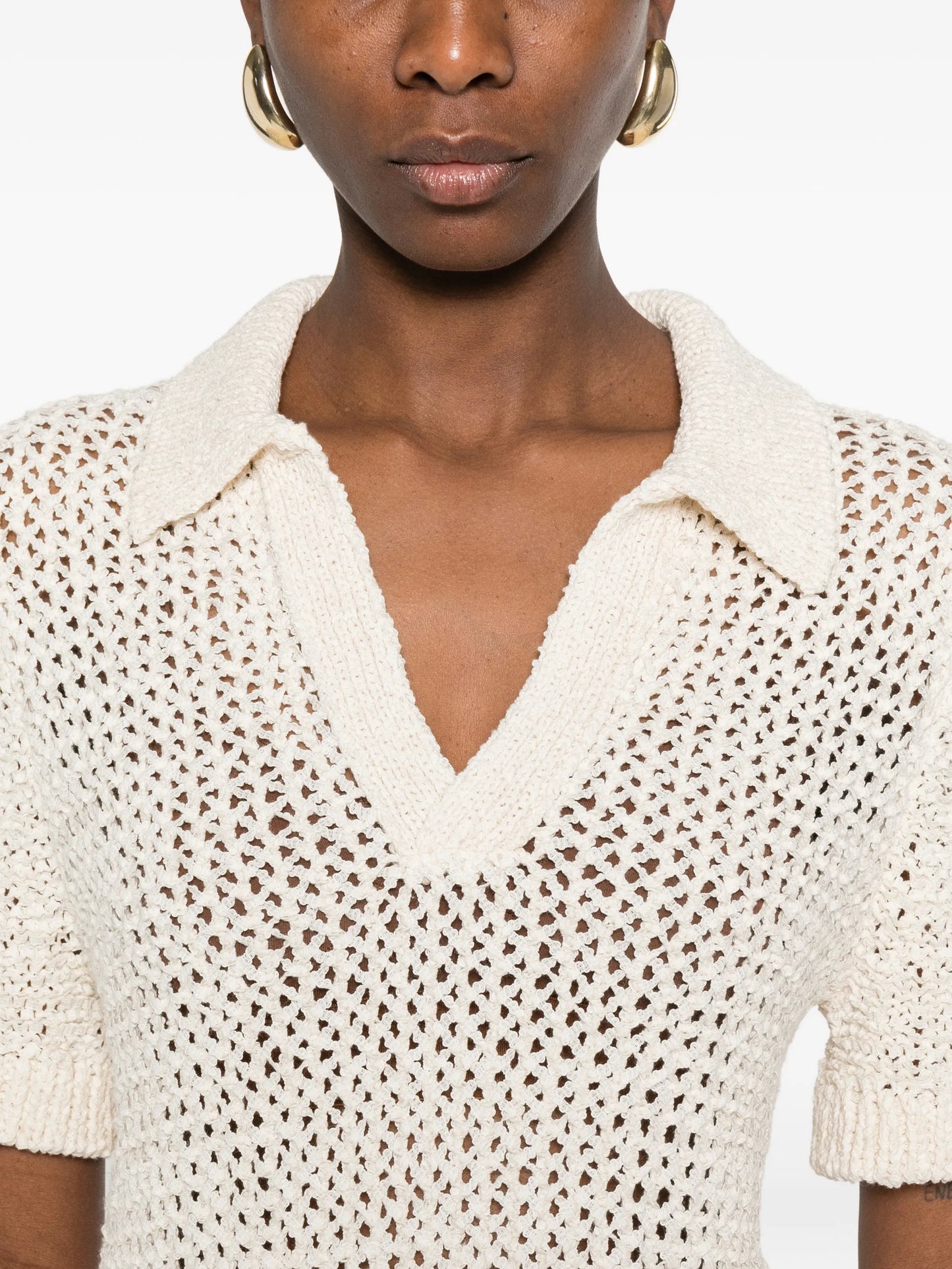 V-neck knitted top