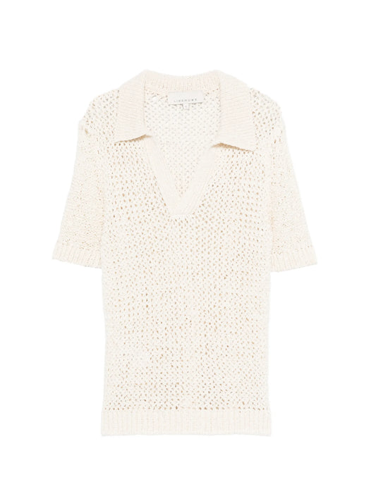 V-neck knitted top