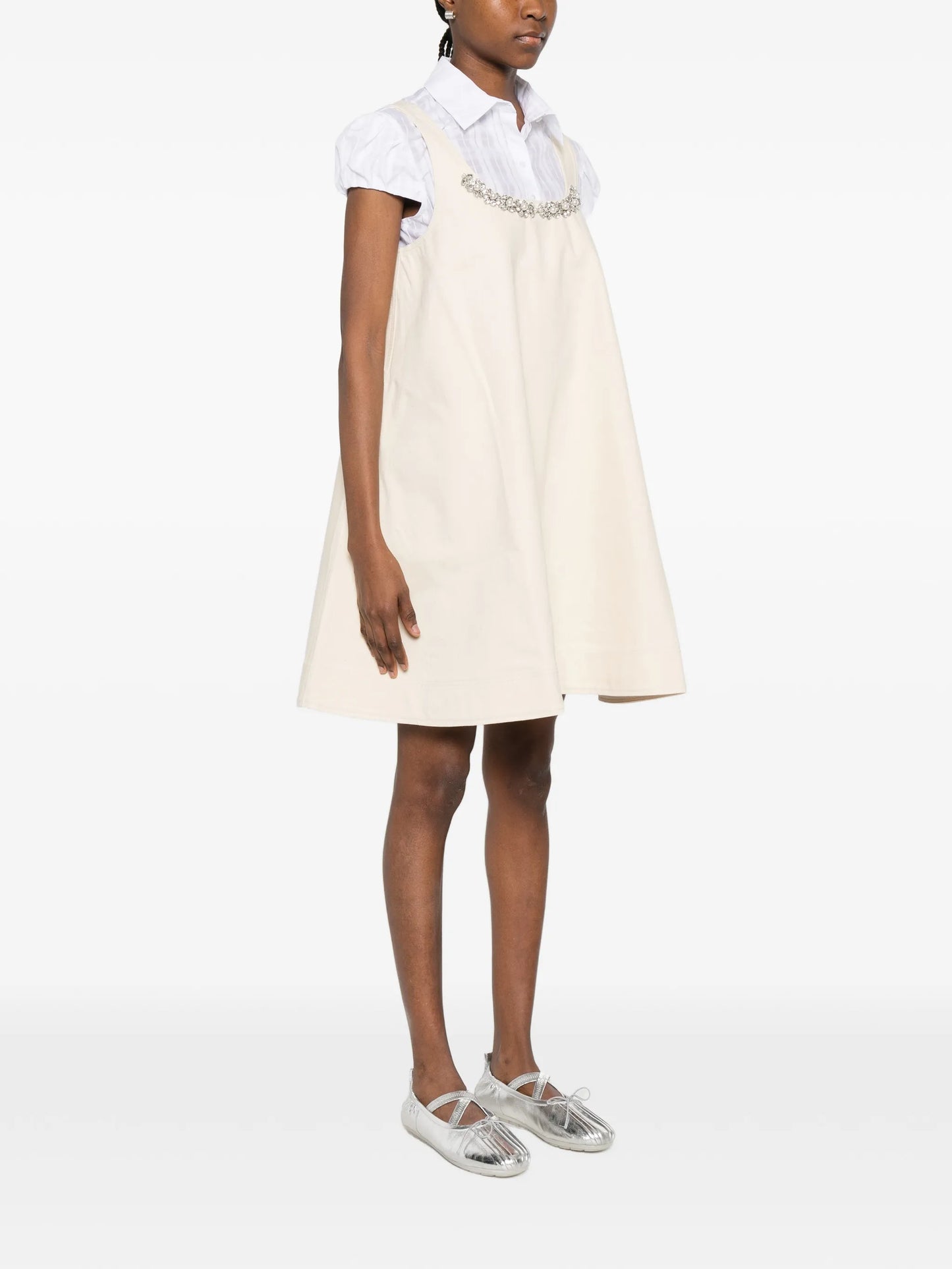 embellished A-line mini dress