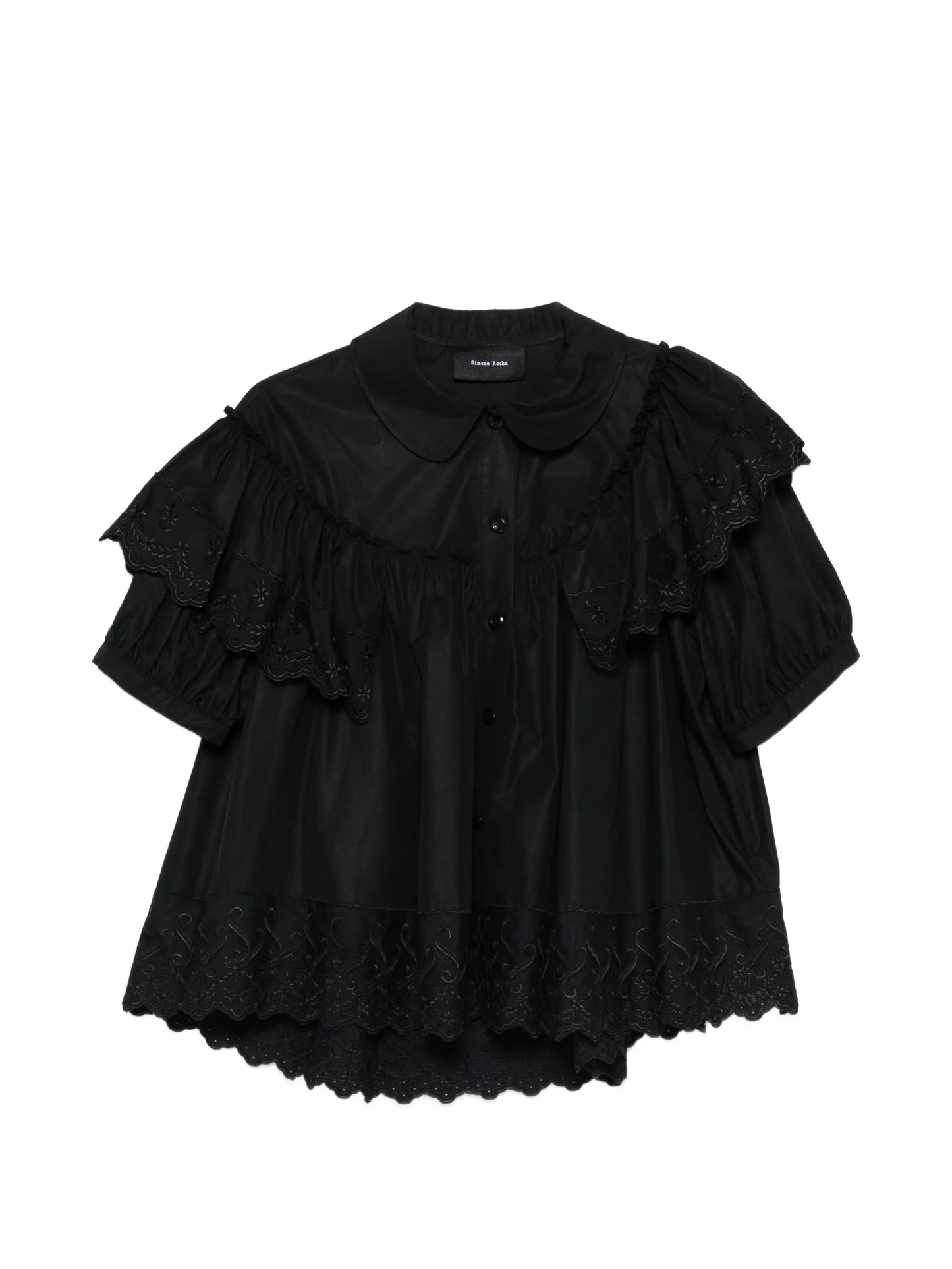 broderie-anglaise sleeveless shirt