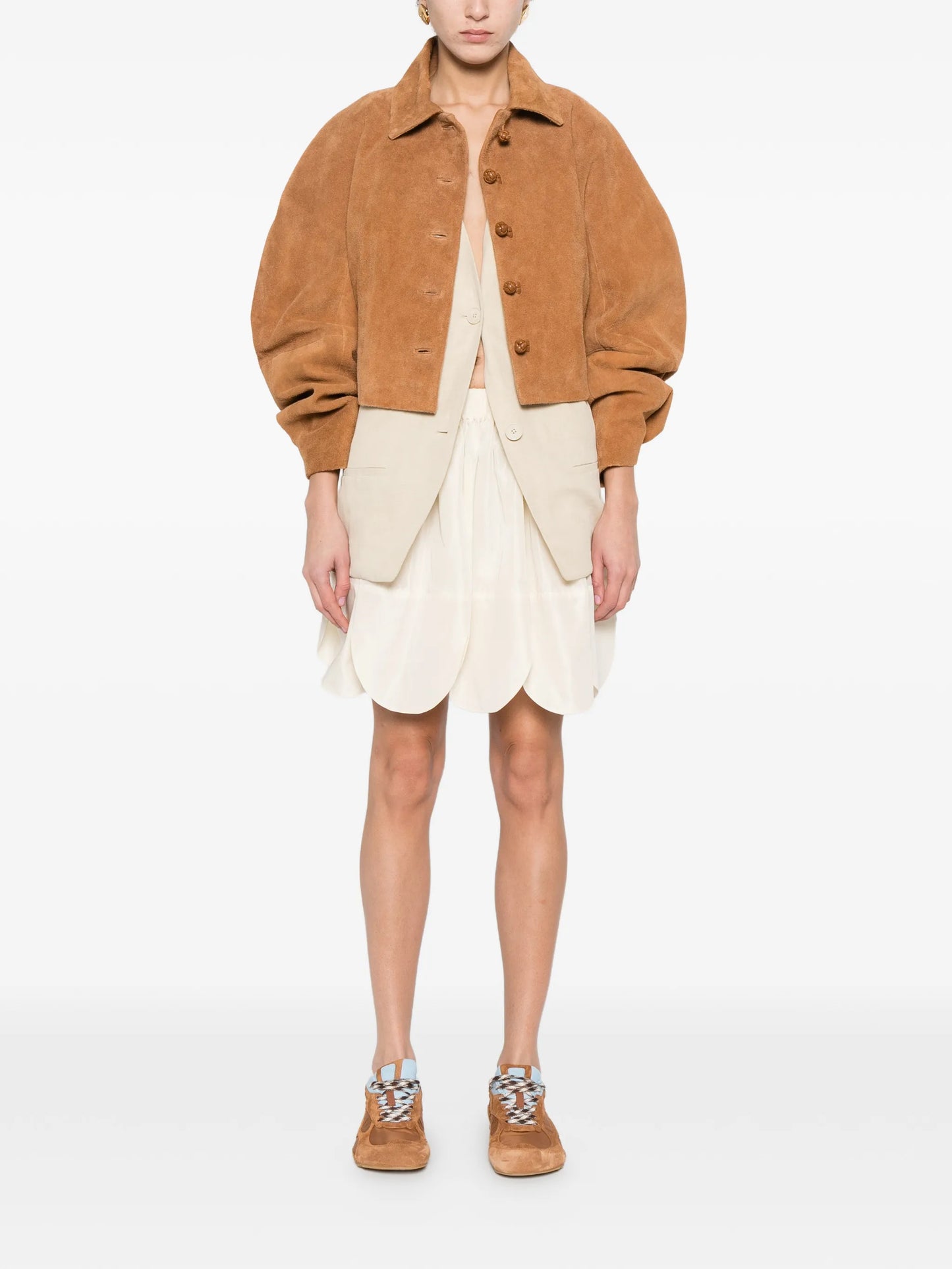 petal-hem mini skirt