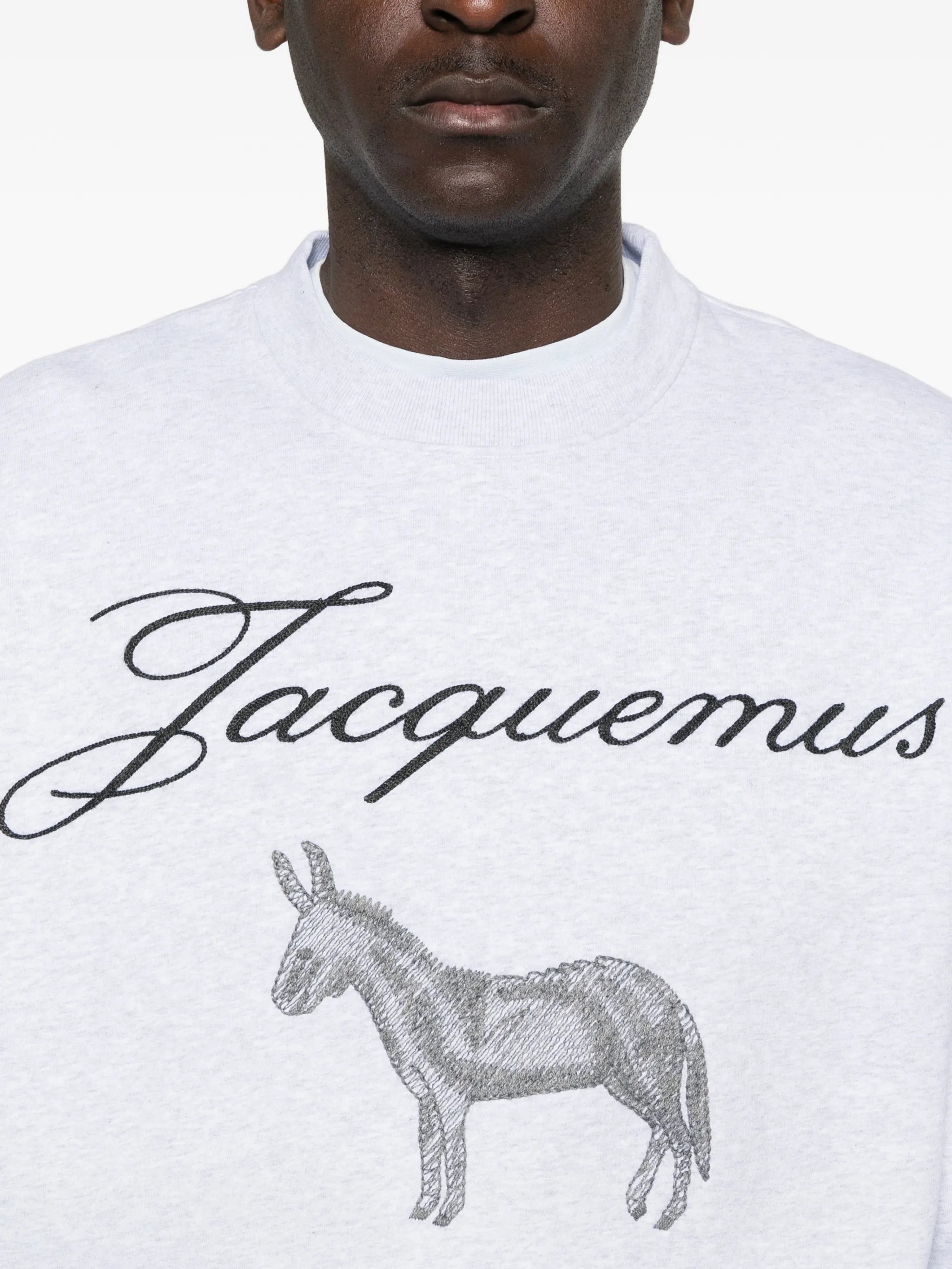 graphic-print jacquard sweatshirt