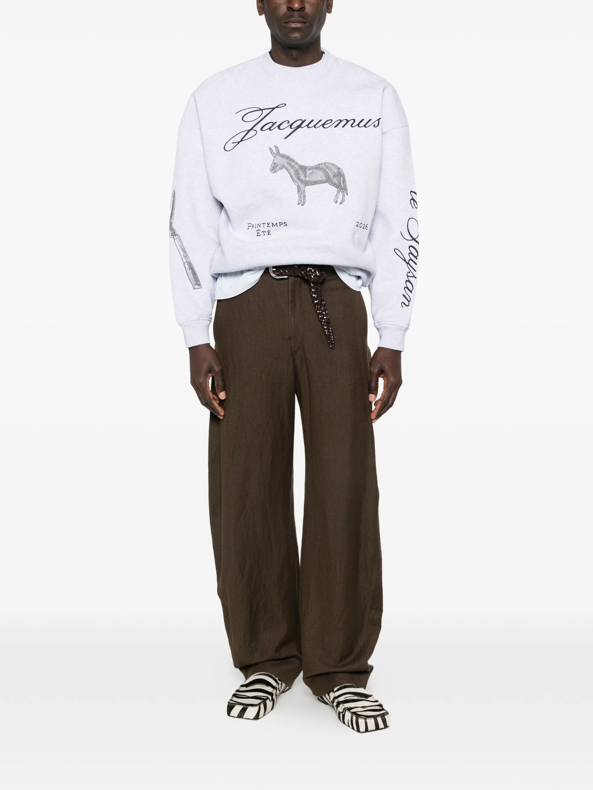 graphic-print jacquard sweatshirt