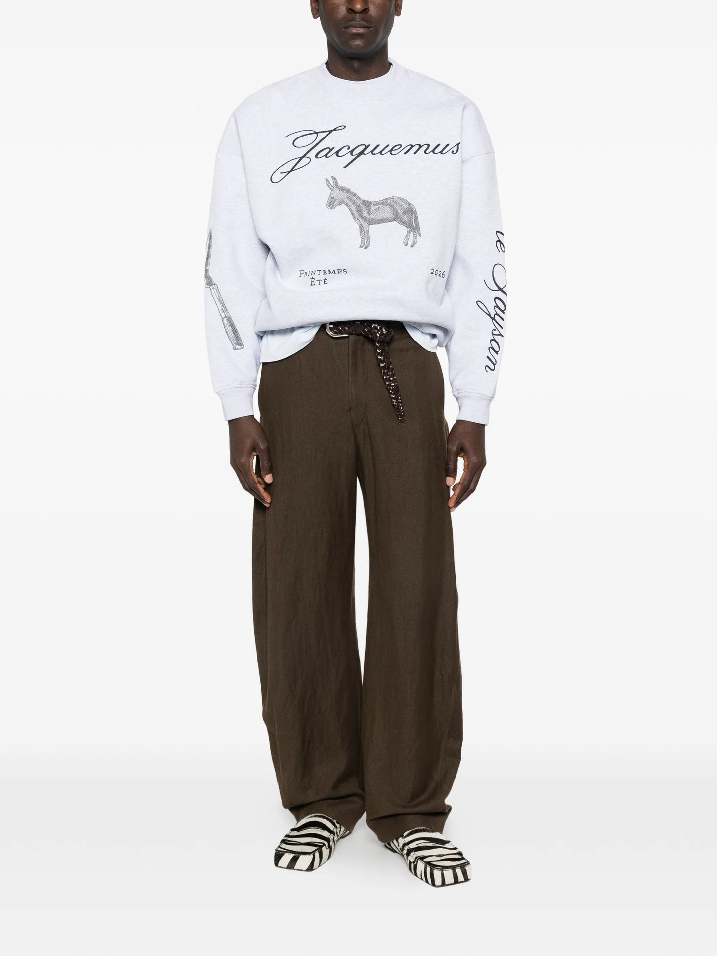 graphic-print jacquard sweatshirt