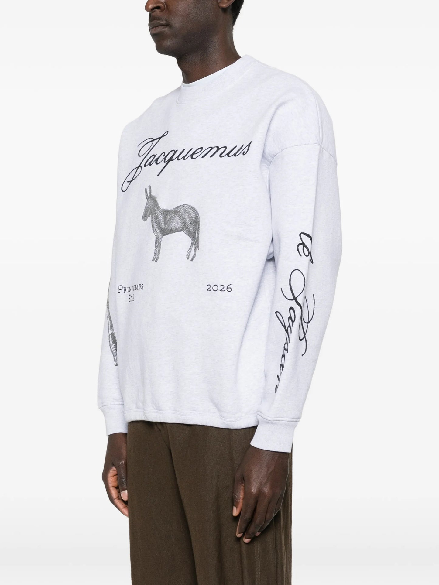 graphic-print jacquard sweatshirt