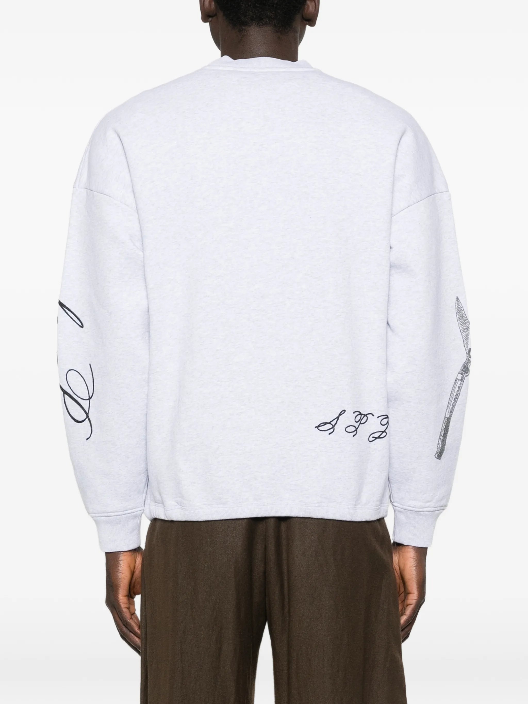 graphic-print jacquard sweatshirt