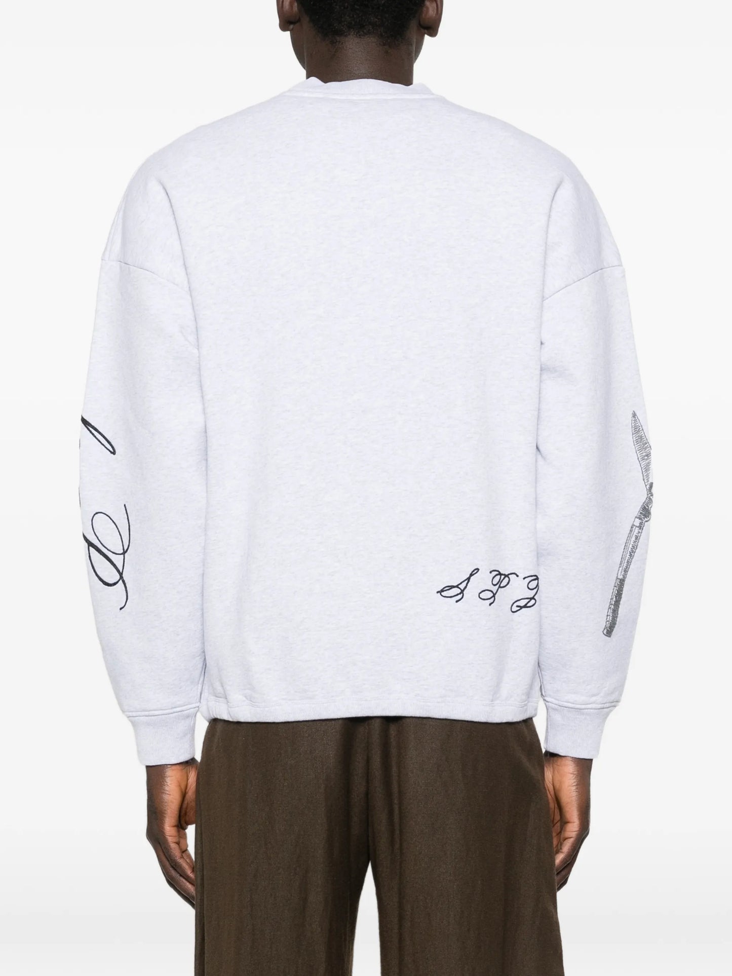 graphic-print jacquard sweatshirt