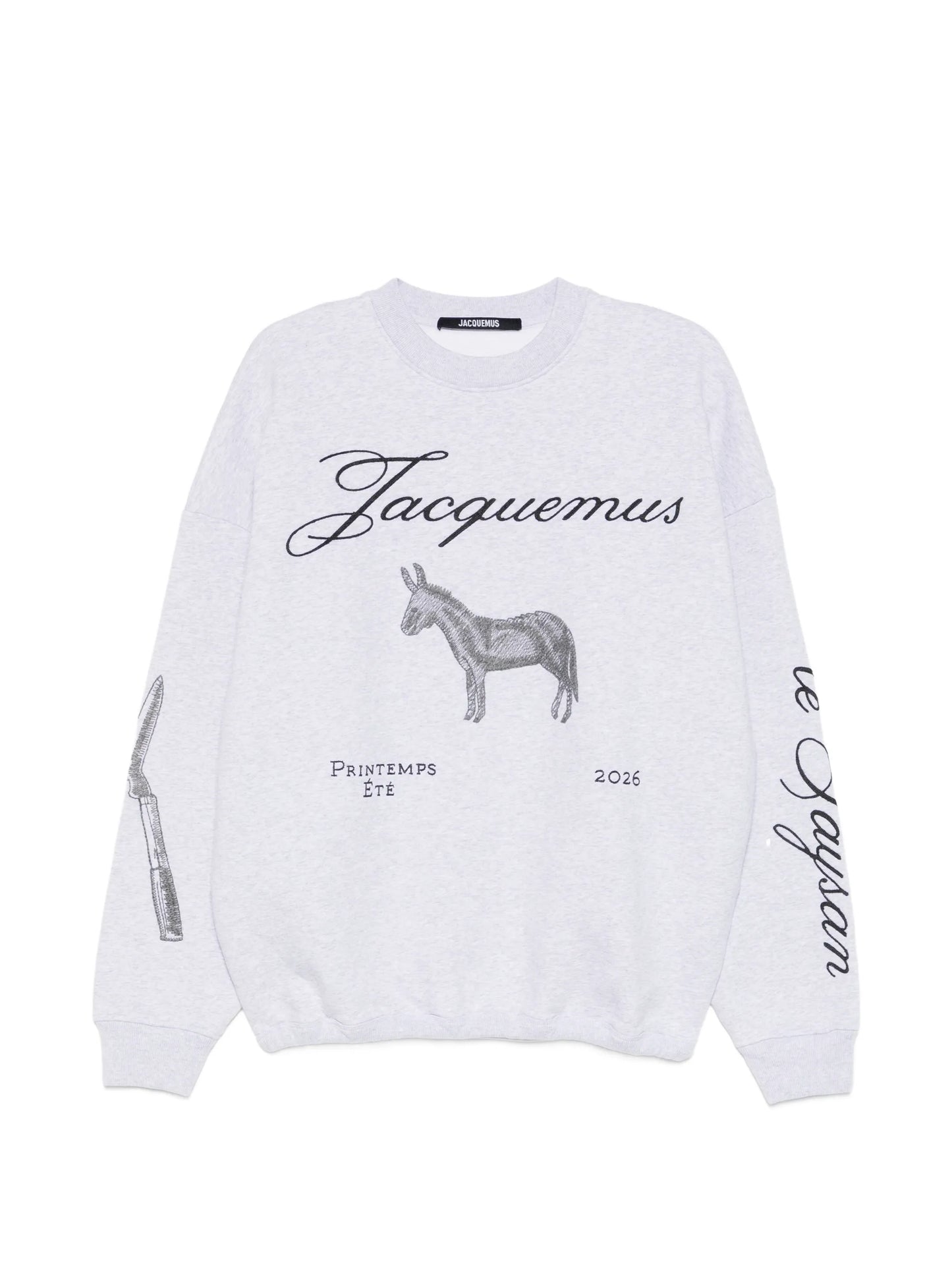 graphic-print jacquard sweatshirt