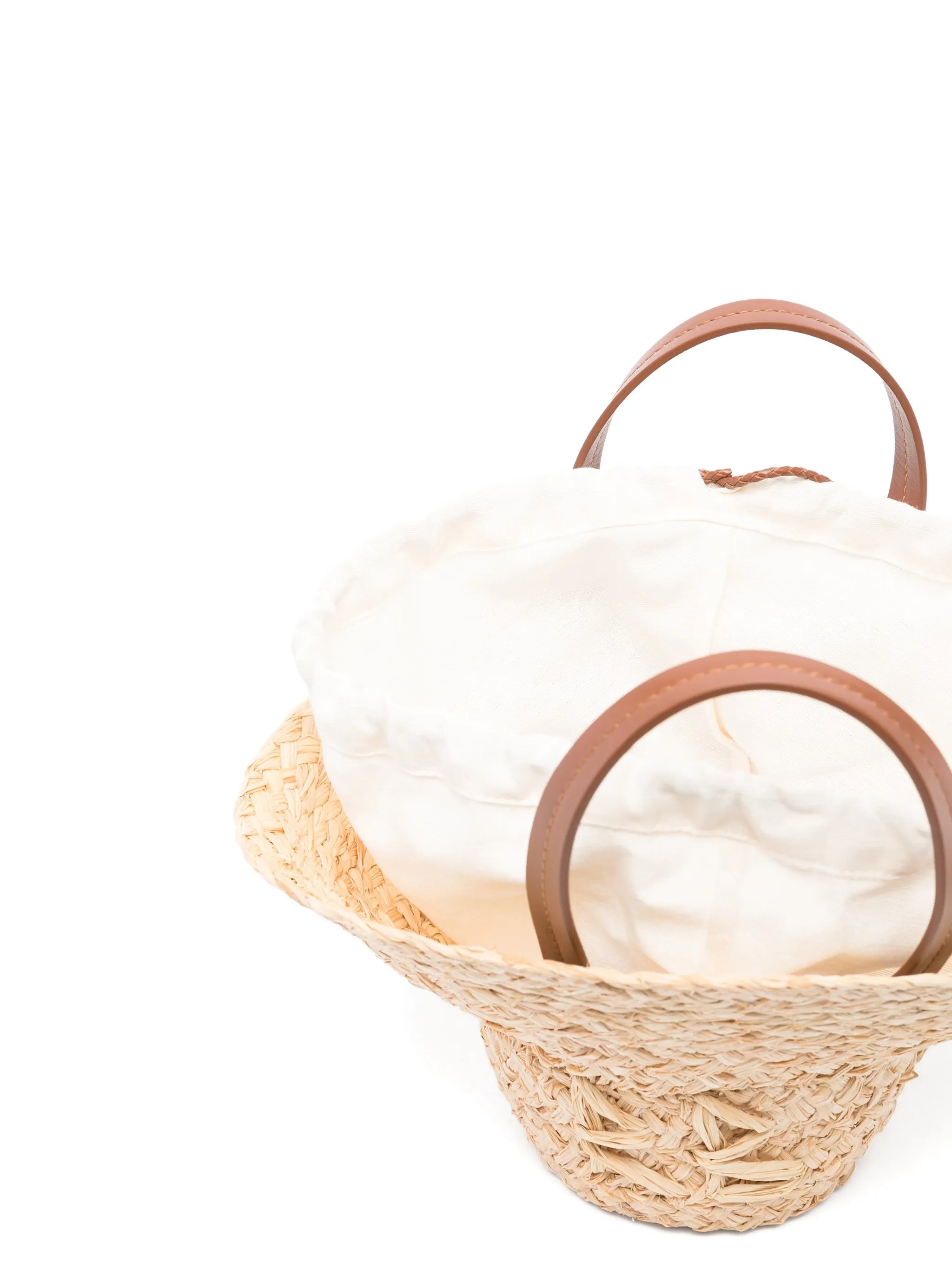 hat-shaped straw tote bag