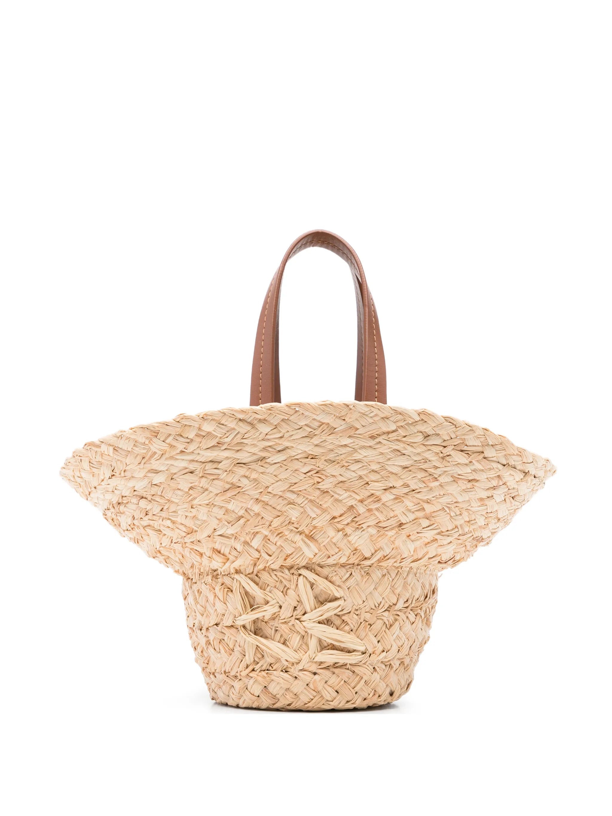 hat-shaped straw tote bag