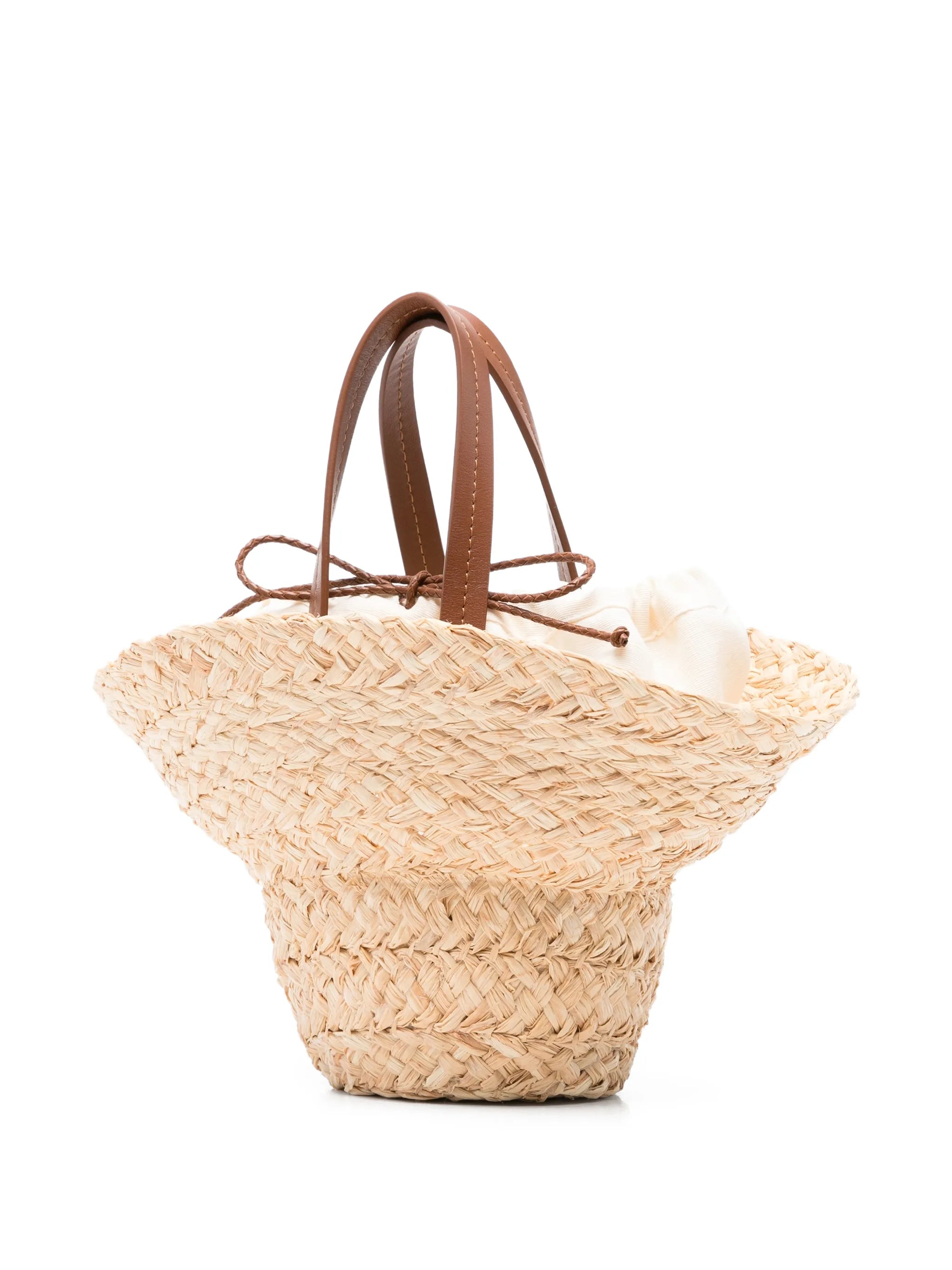 hat-shaped straw tote bag