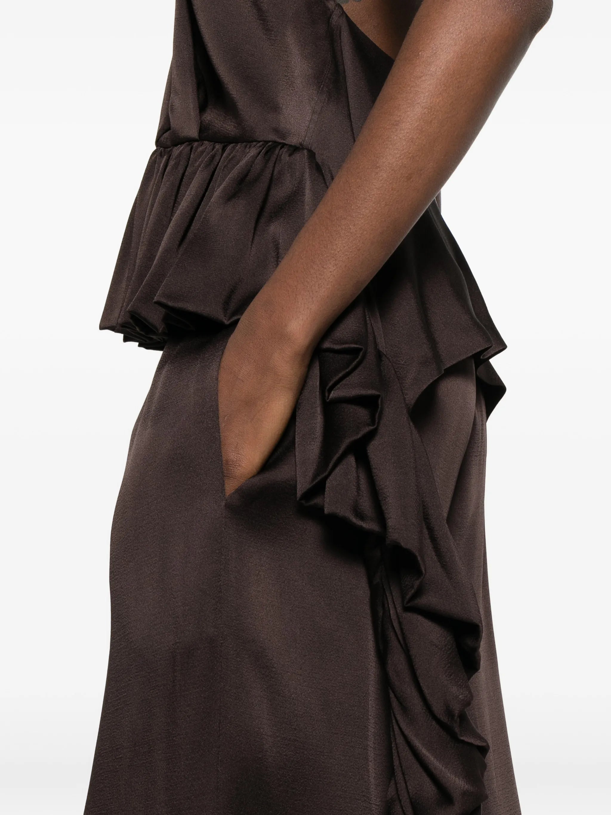 pleated front palazzo trouser