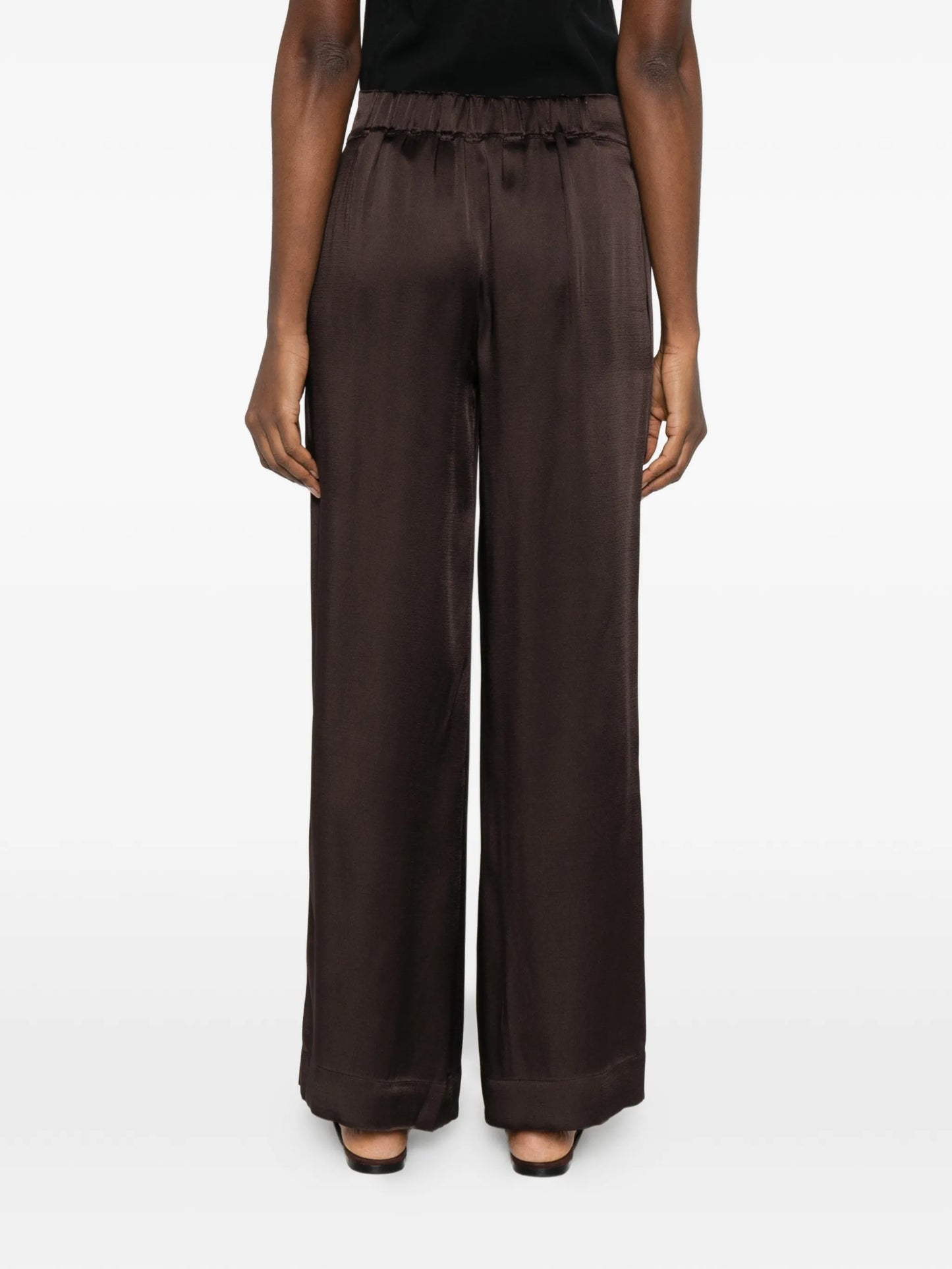 pleated front palazzo trouser