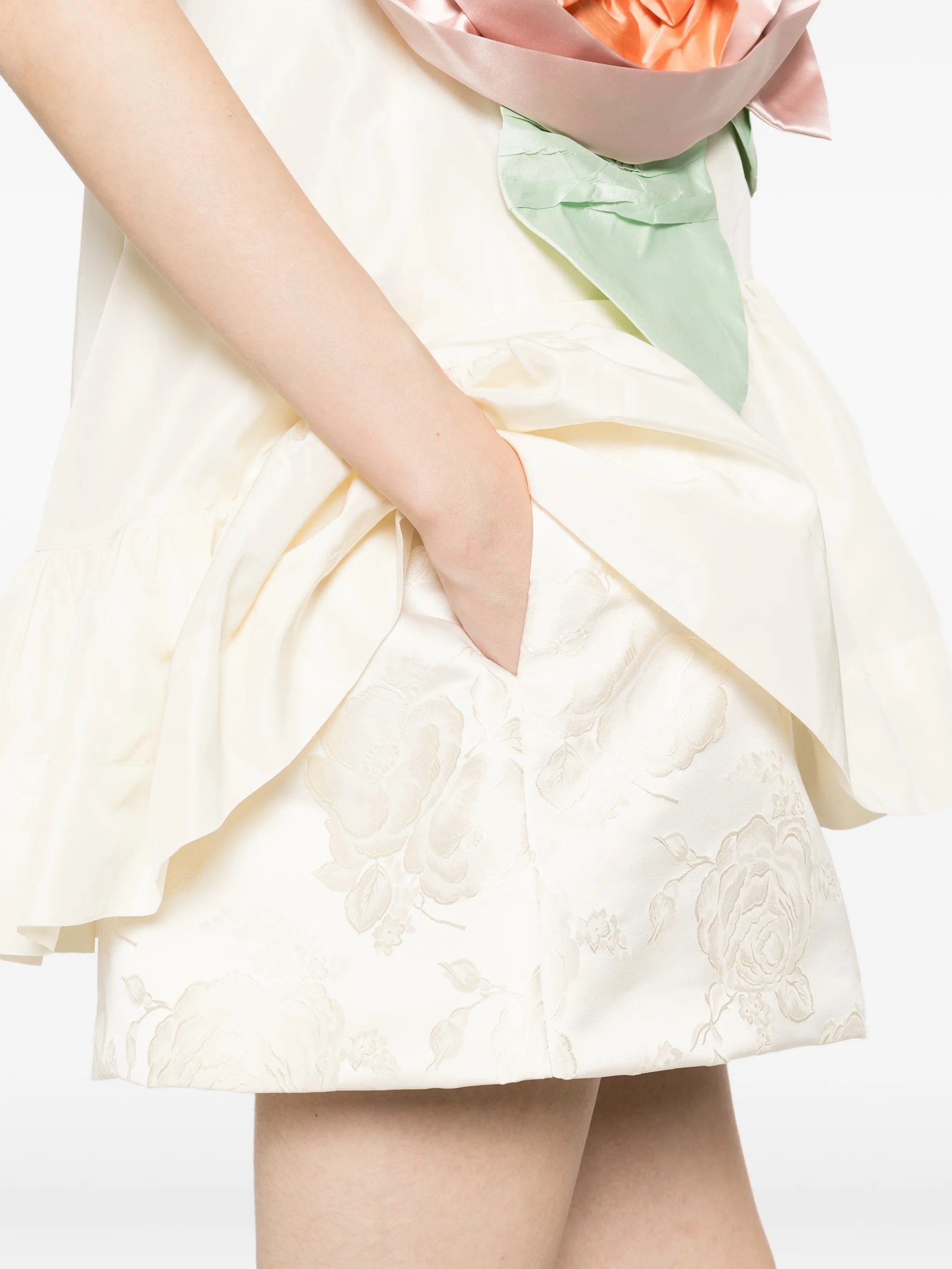 elasticated rose shorts