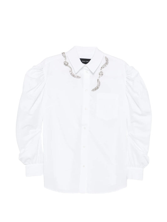 draped sleeve shirt