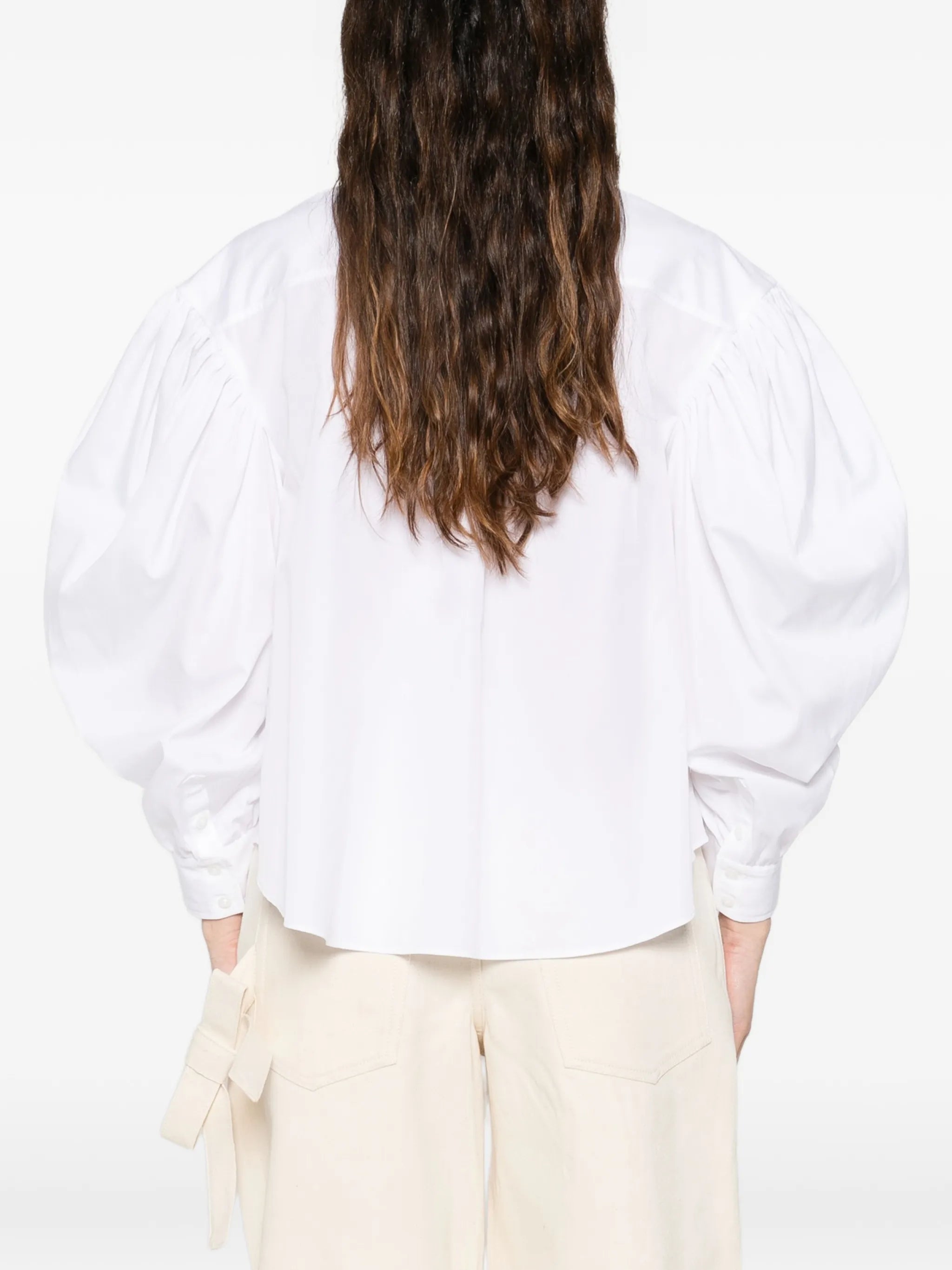 draped-sleeve shirt