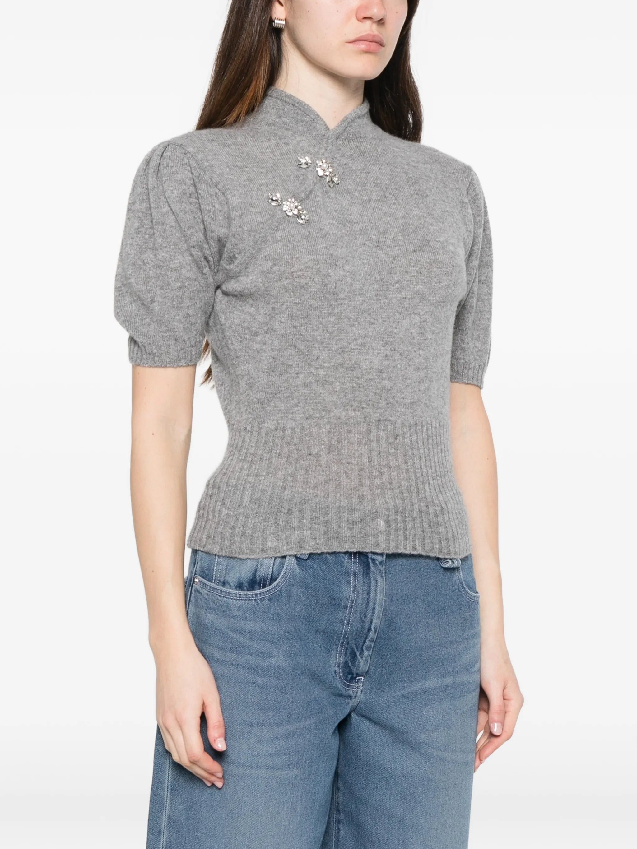 jewel-embellishment sweater