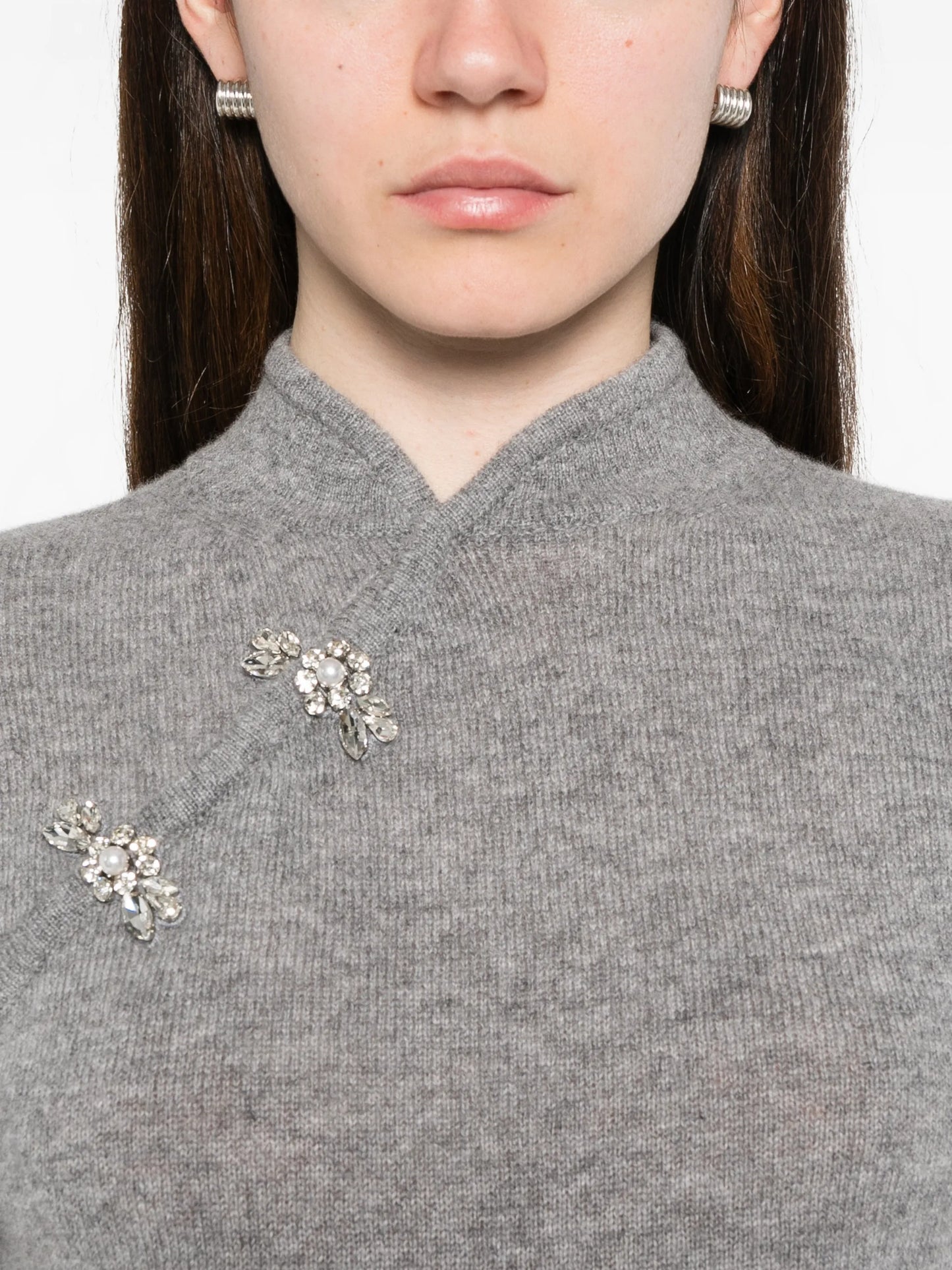 jewel-embellishment sweater