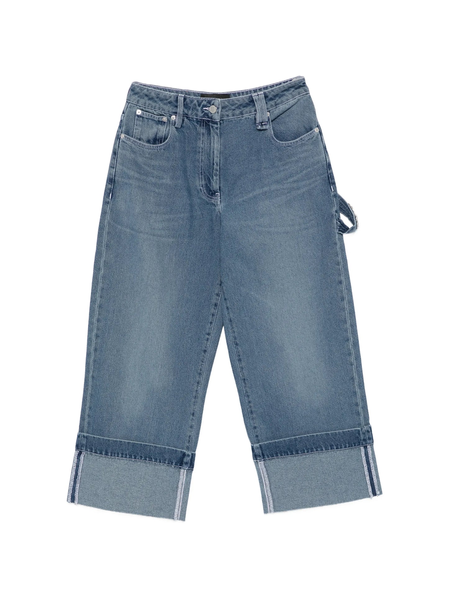 strap-ebellished jeans