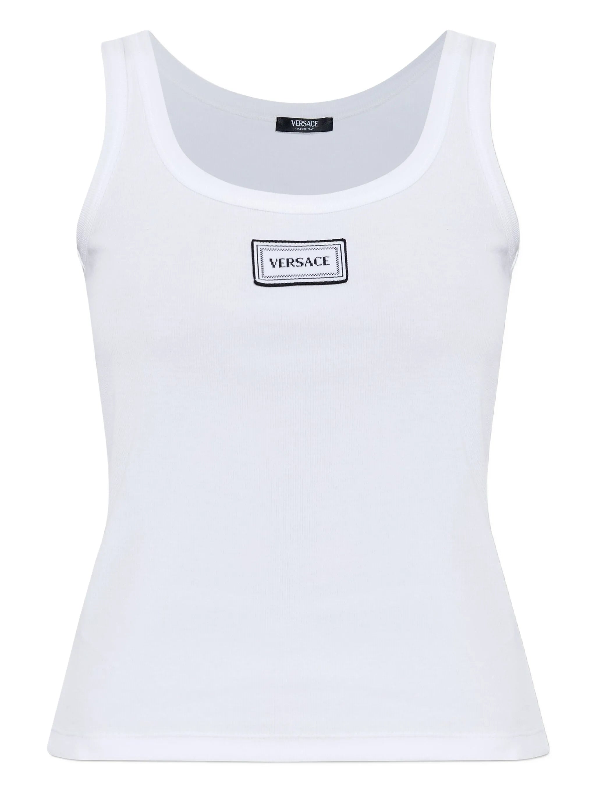 logo-patch tank top
