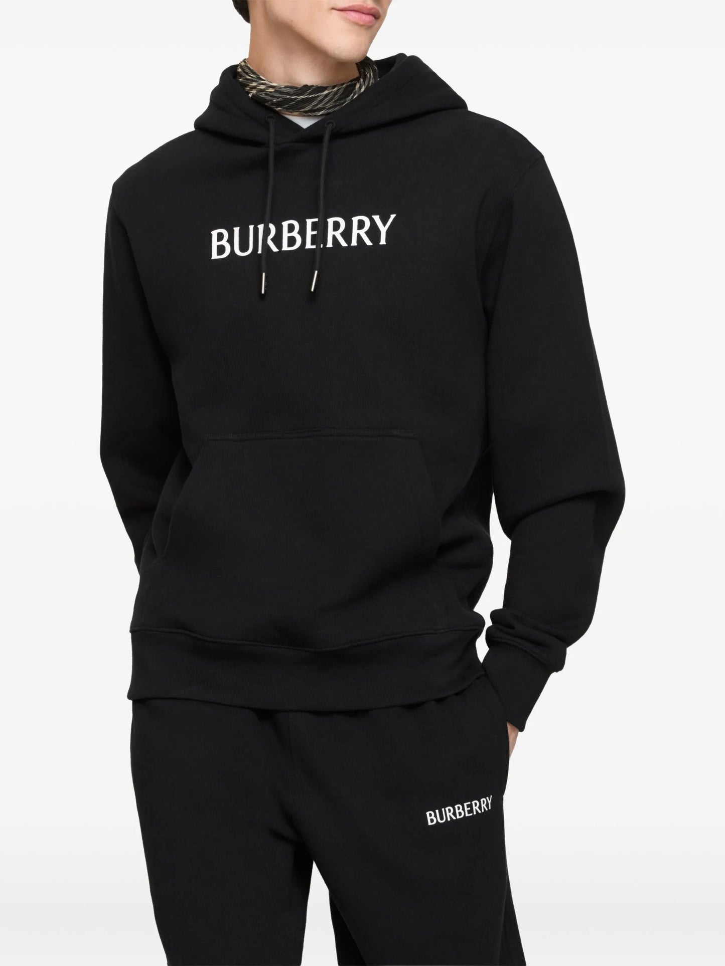 logo-print hooded sweatshirt