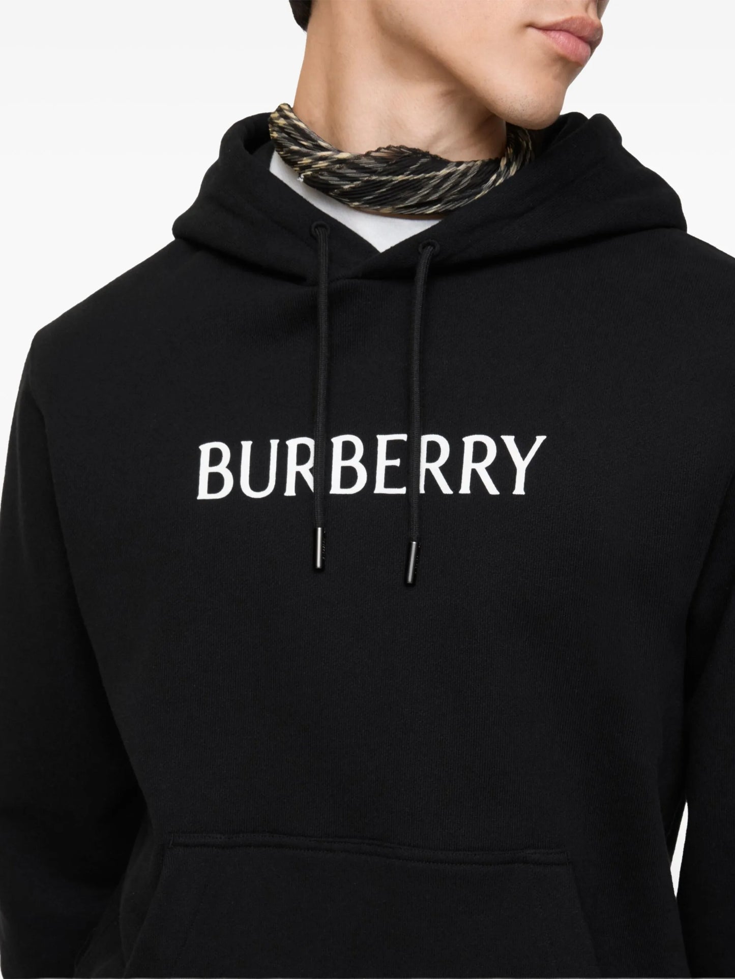 logo-print hooded cotton sweatshirt