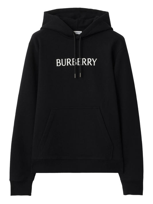 logo-print hooded cotton sweatshirt