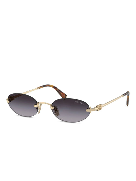 oval-frame sunglasses