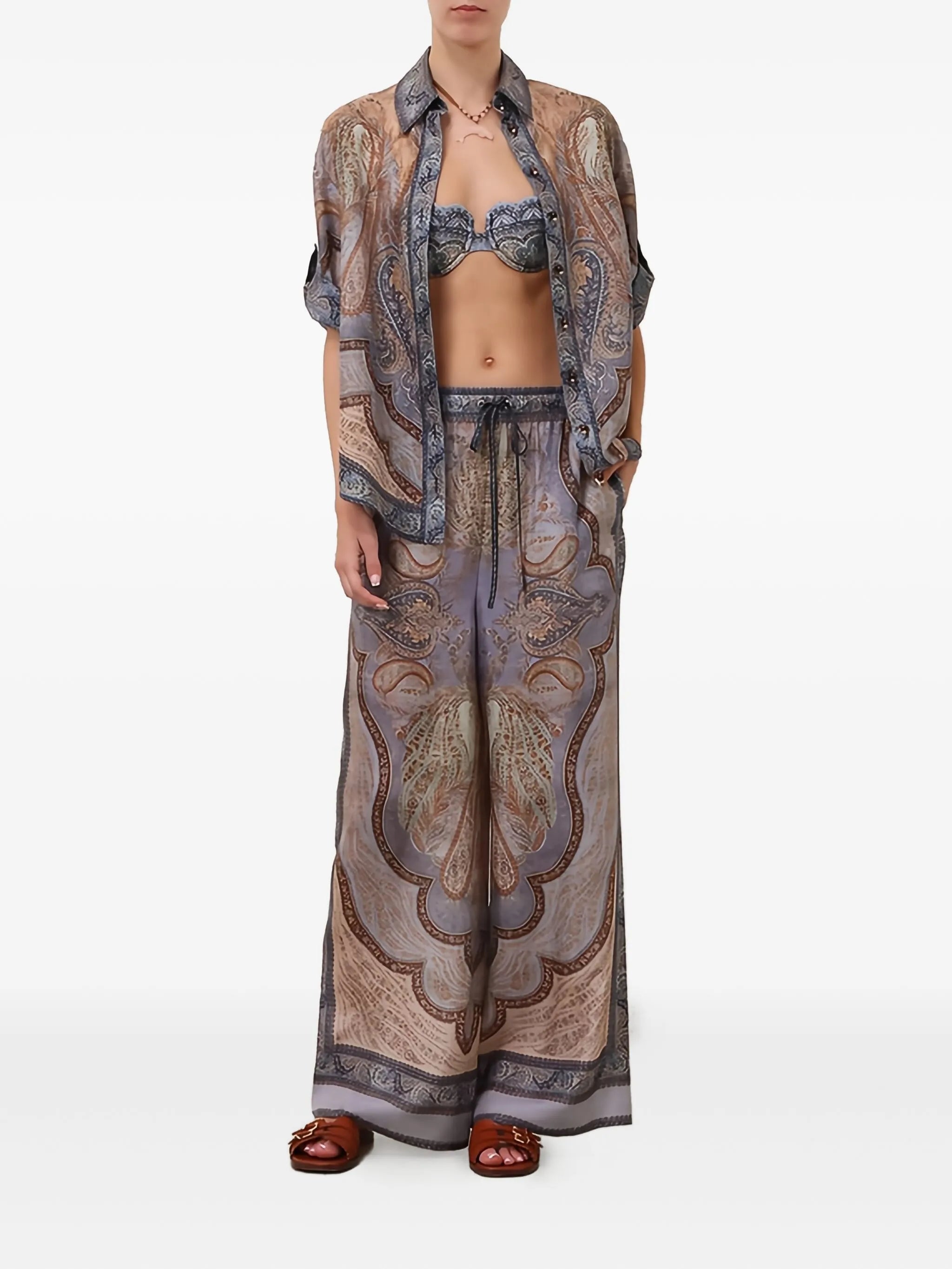 Wanderlust drawstring-waist trousers