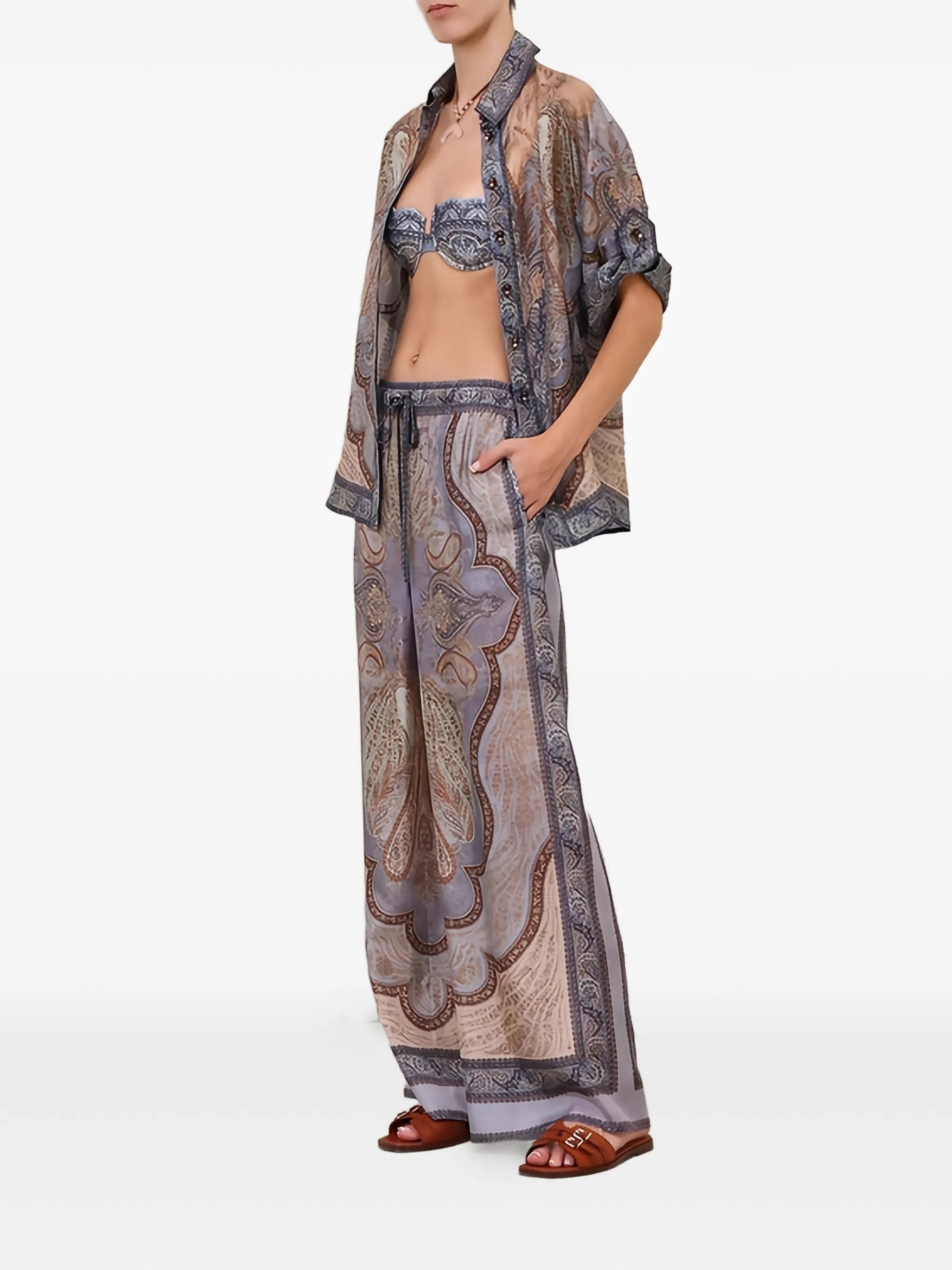Wanderlust drawstring-waist trousers