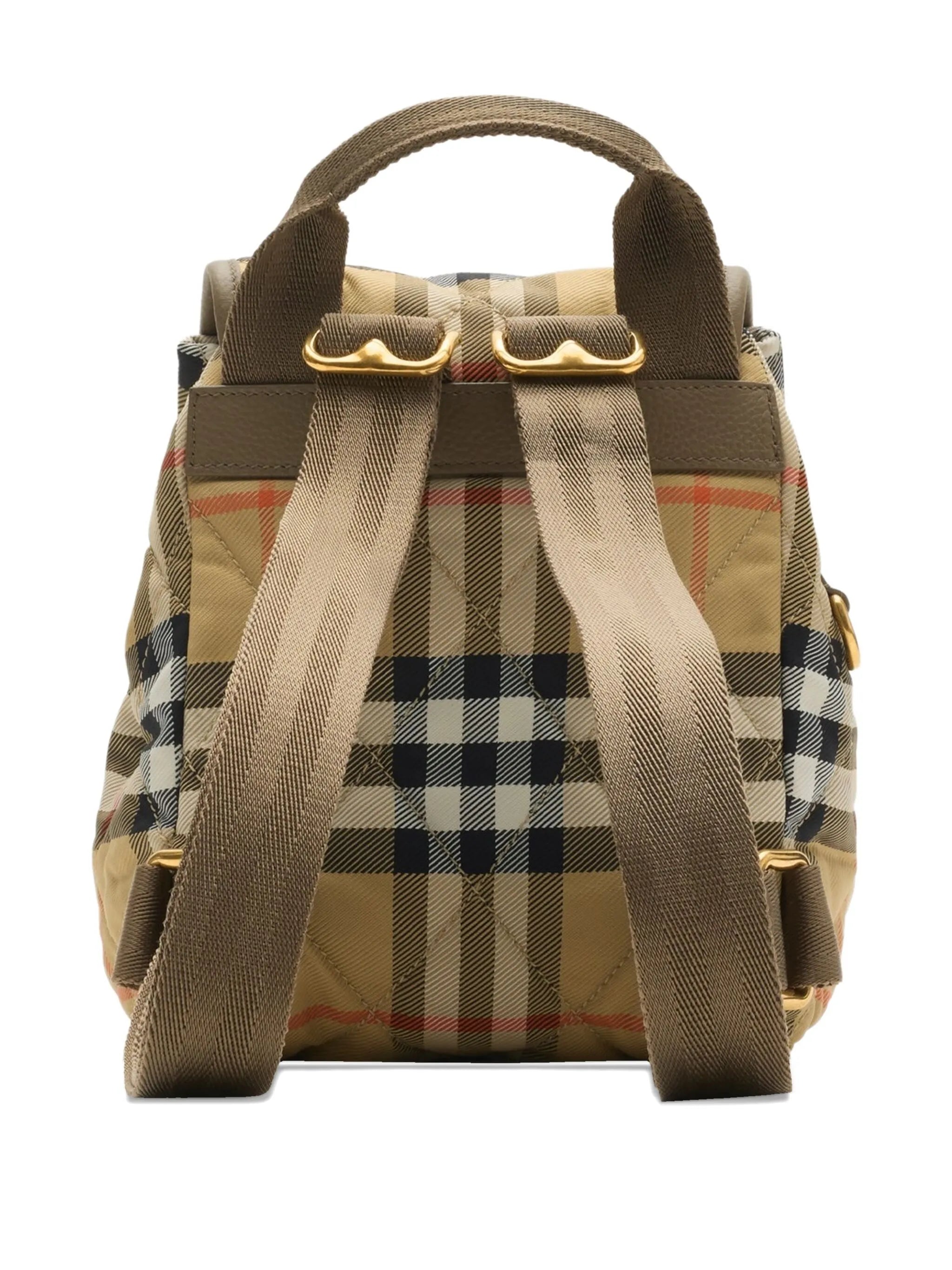 quilted-design mini backpack