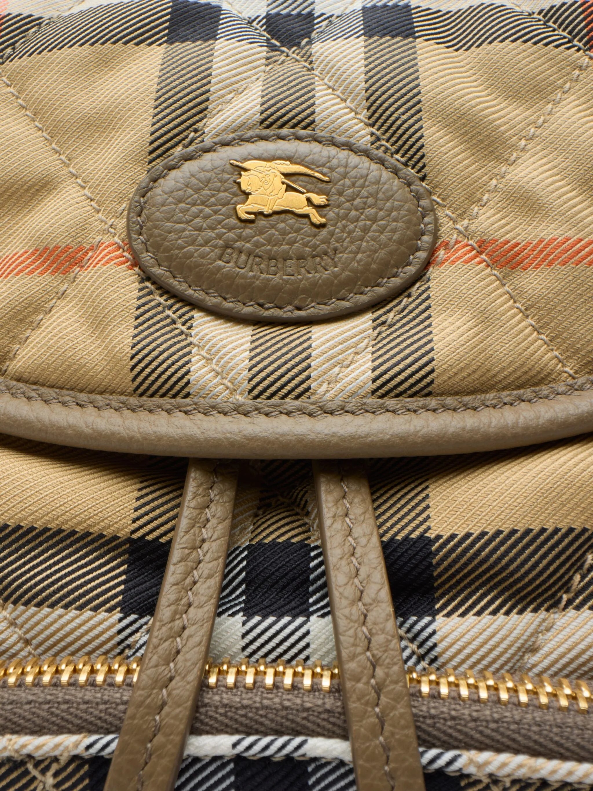 quilted-design mini backpack