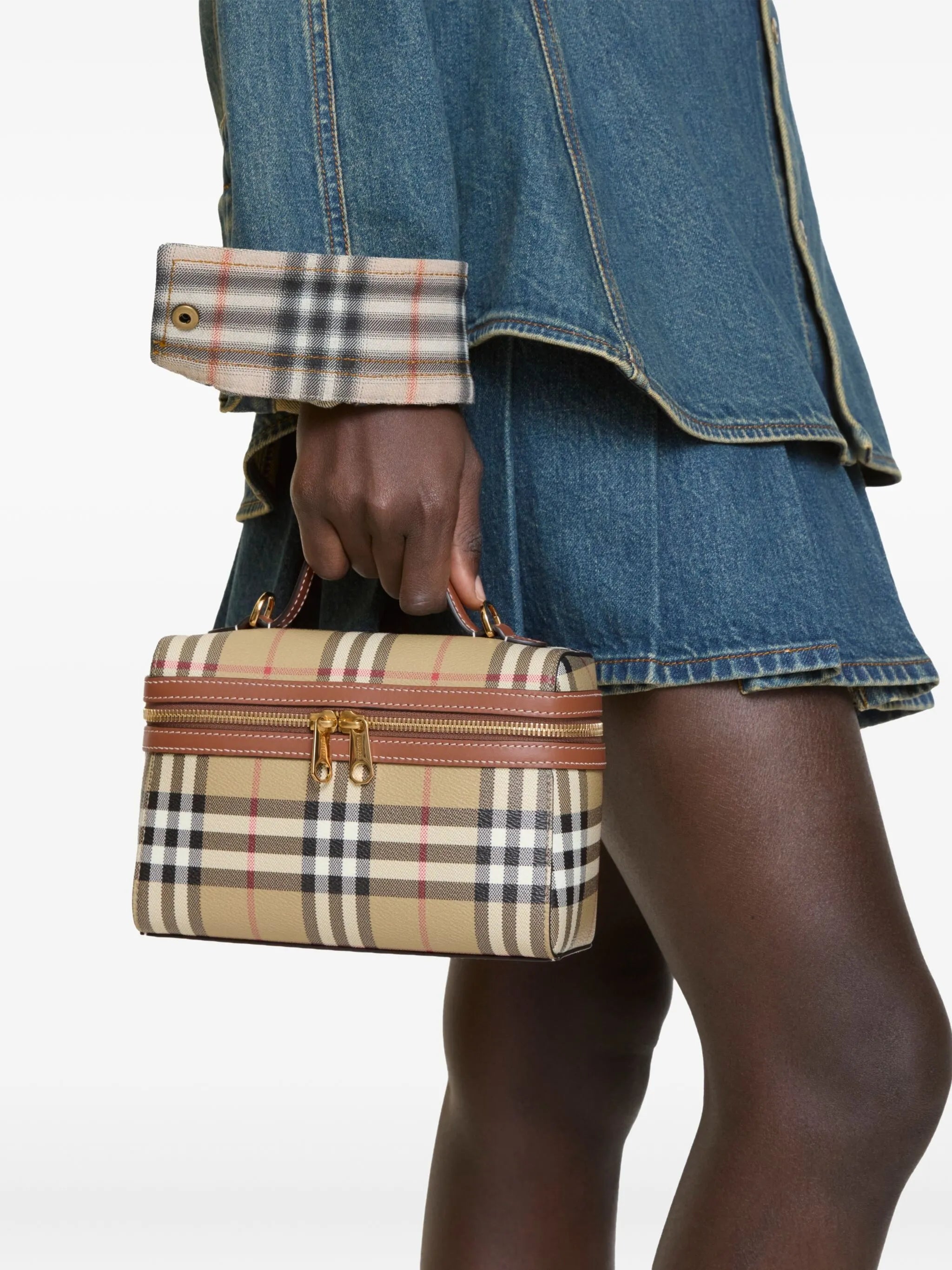 Check vanity tote bag