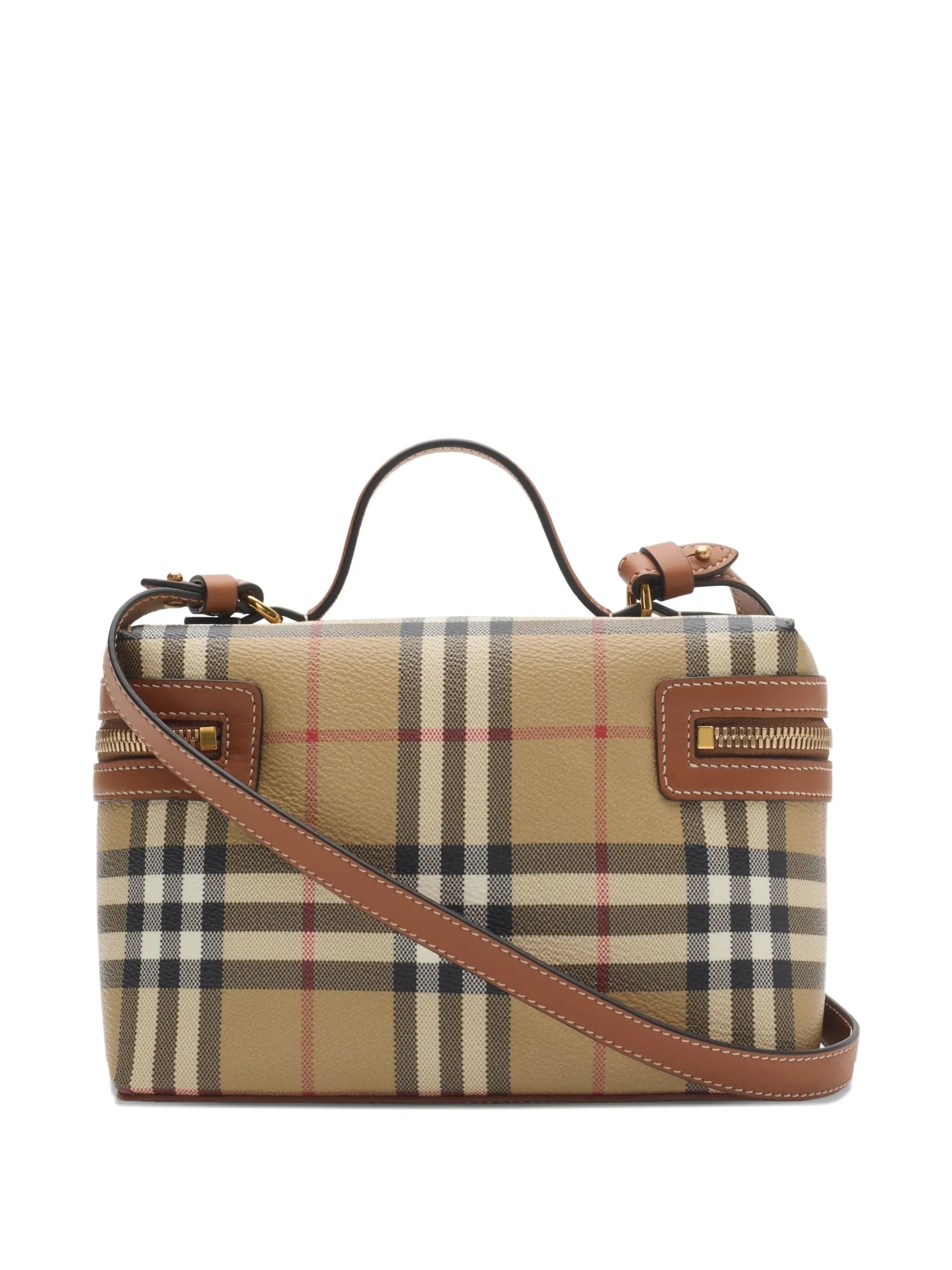 mini check vanity cross body bag