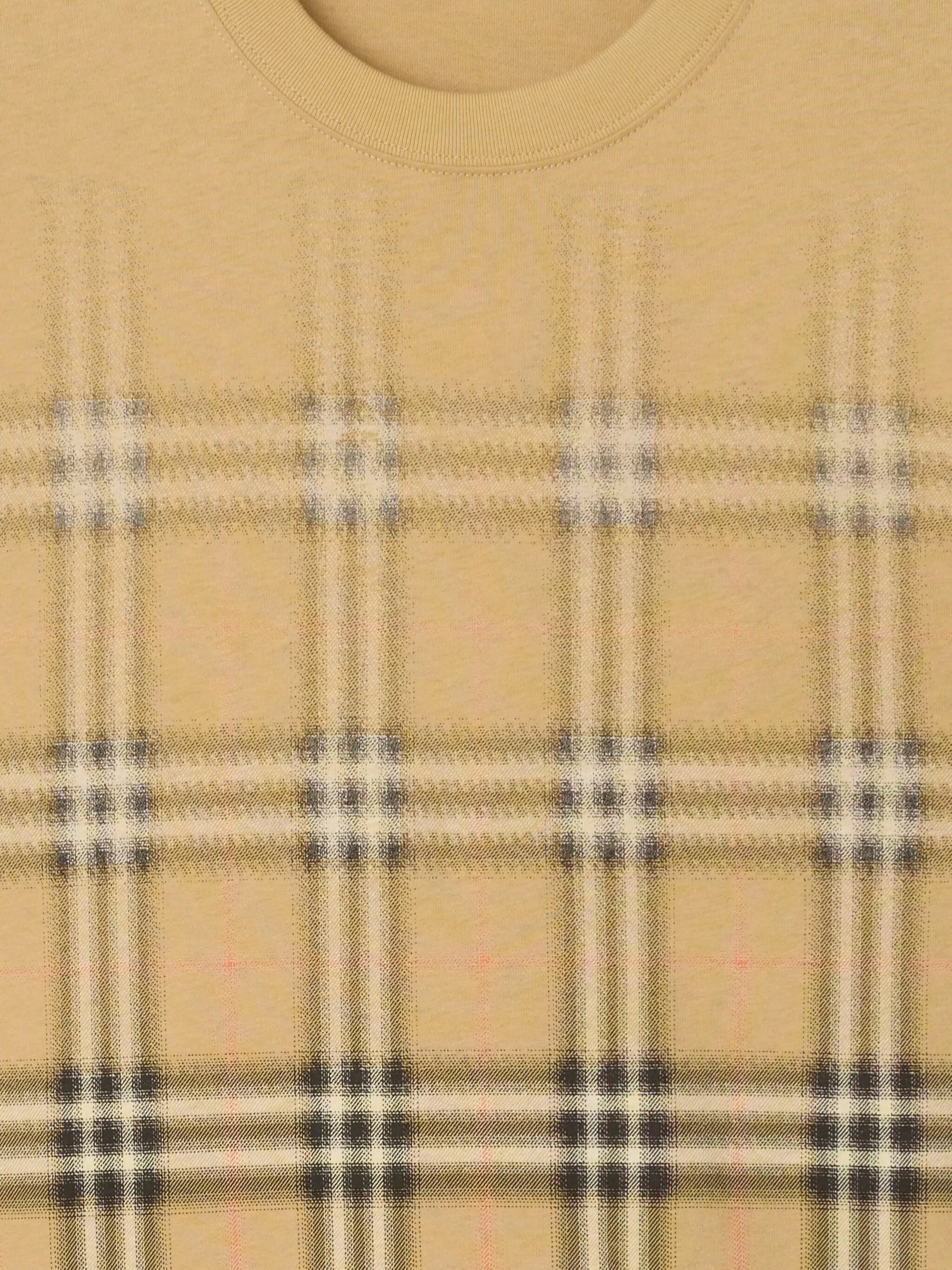 gradient check cotton T-shirt
