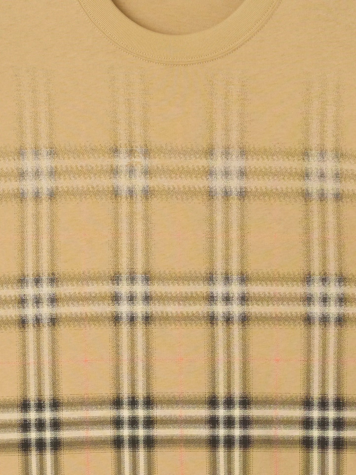 gradient check cotton T-shirt
