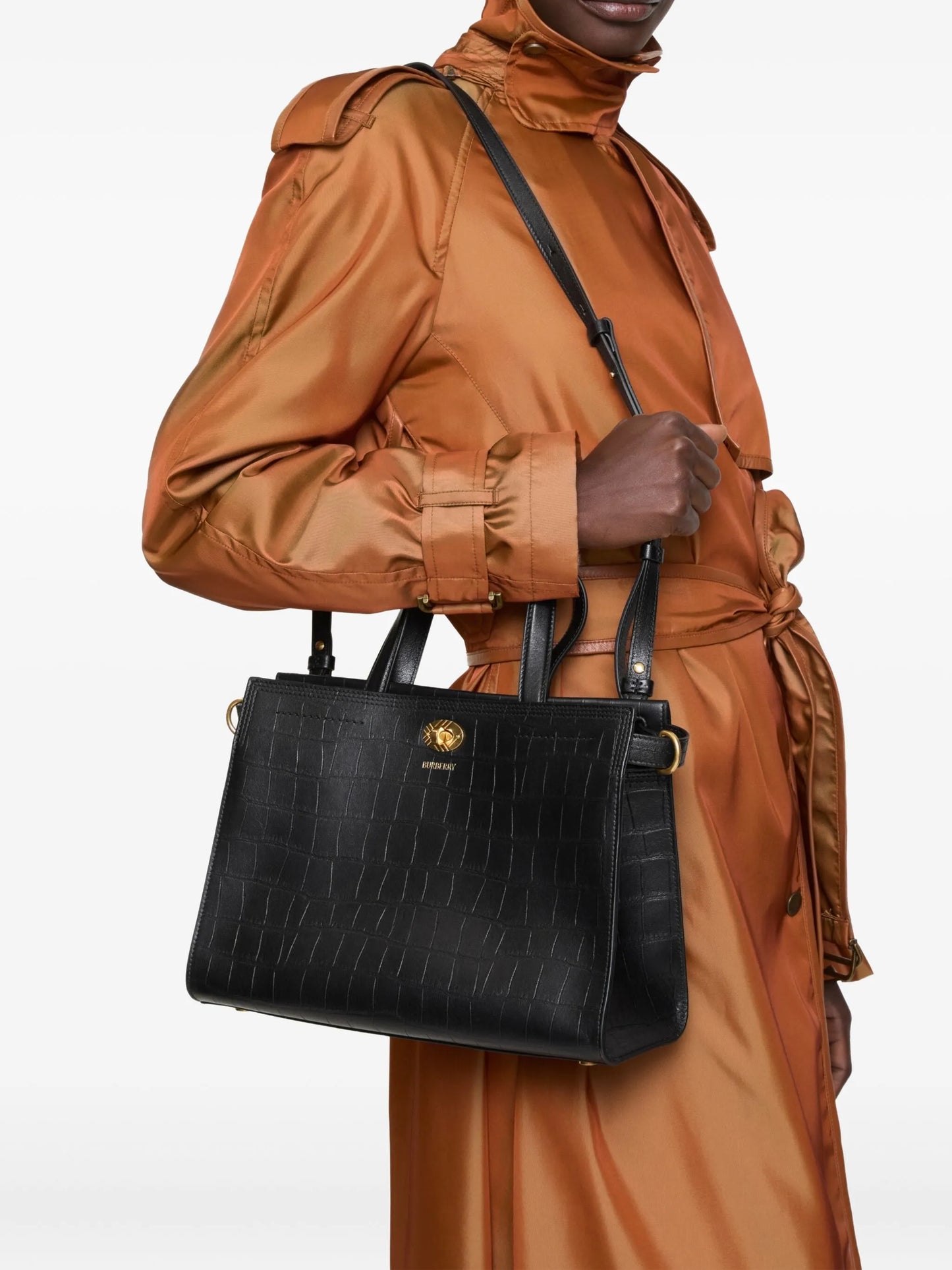 Cotswolds crocodile-effect mini tote bag