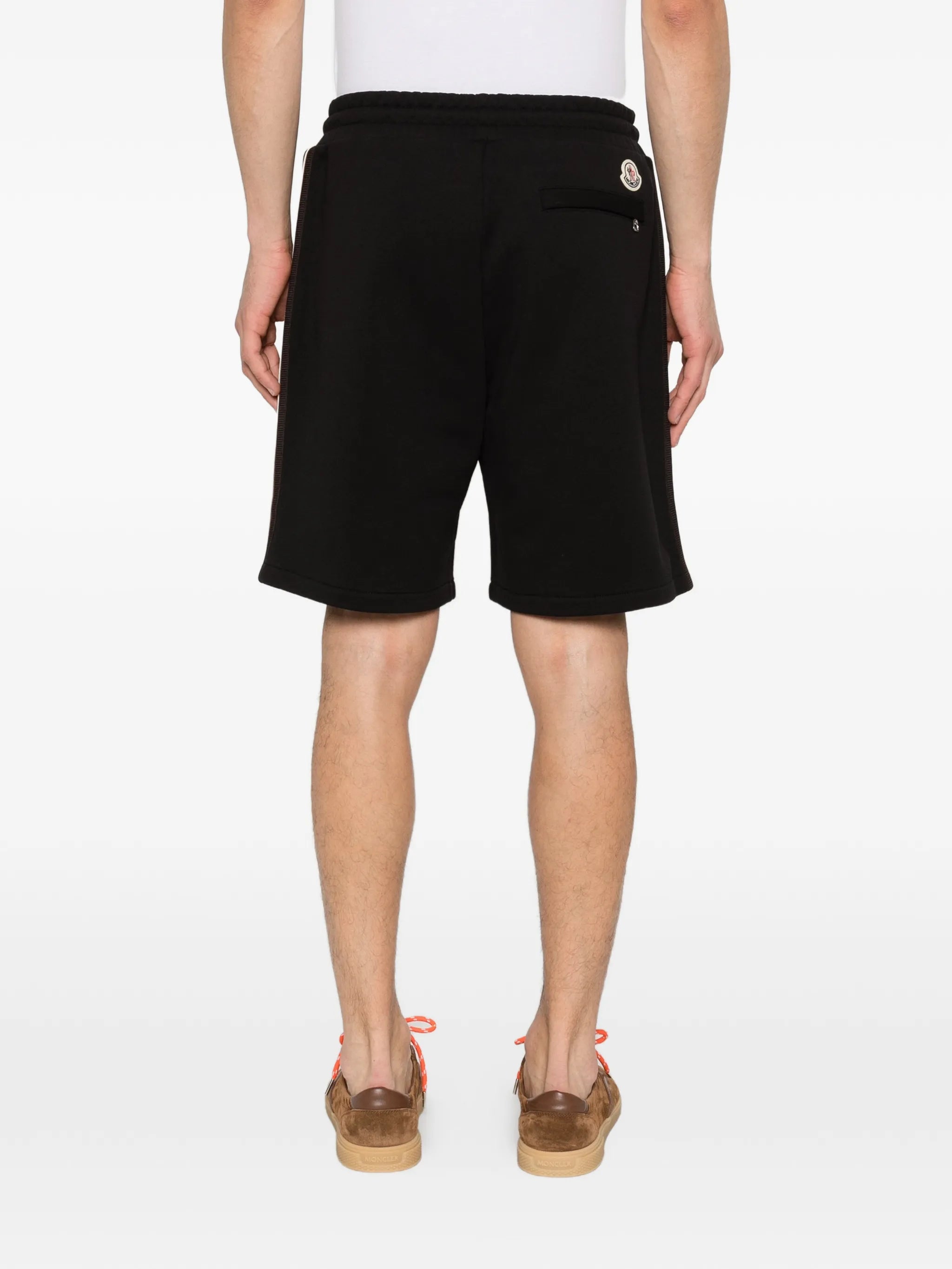 drawstring side stripe shorts