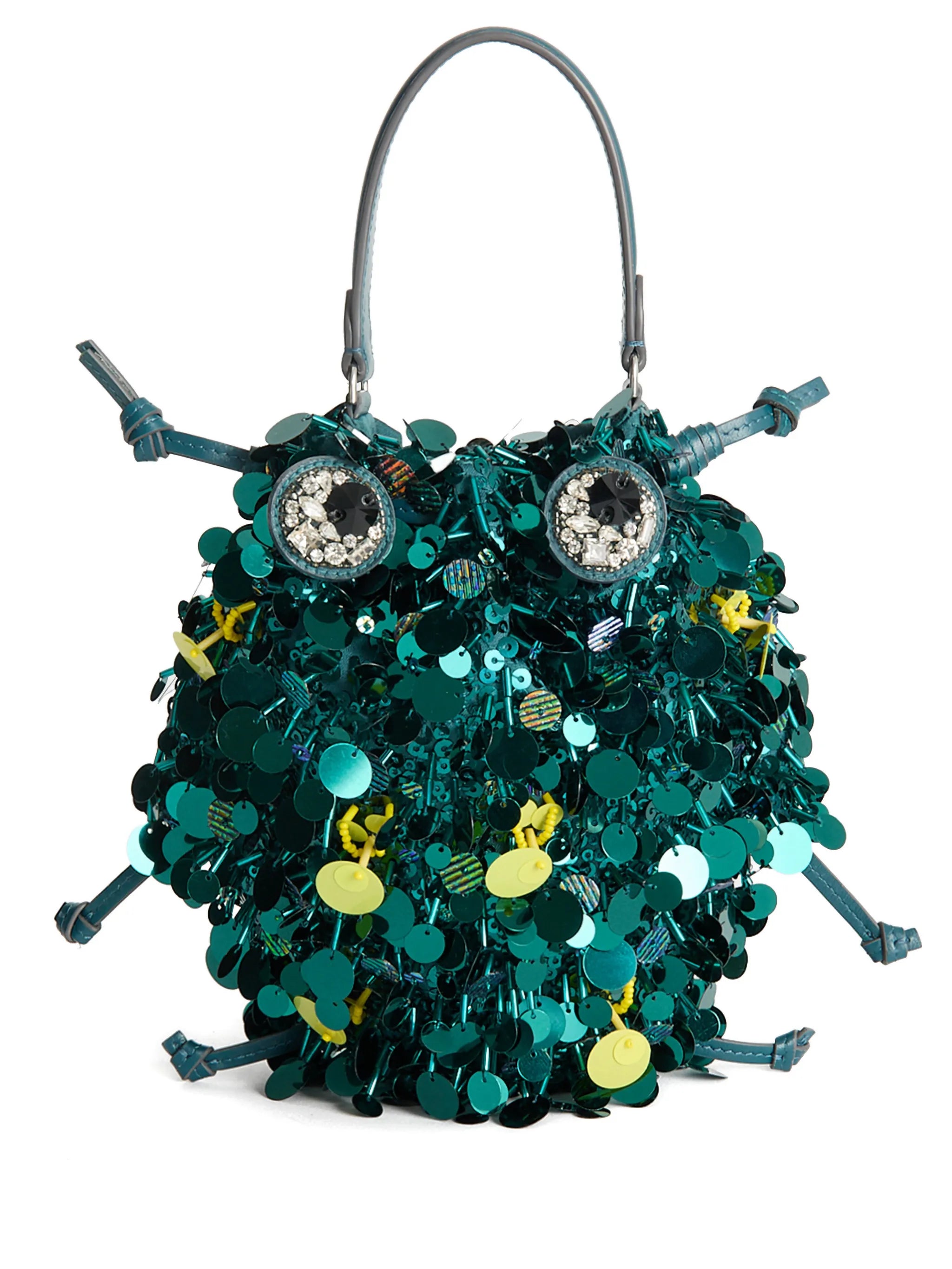 sequin-embellished beetle crossbody bag