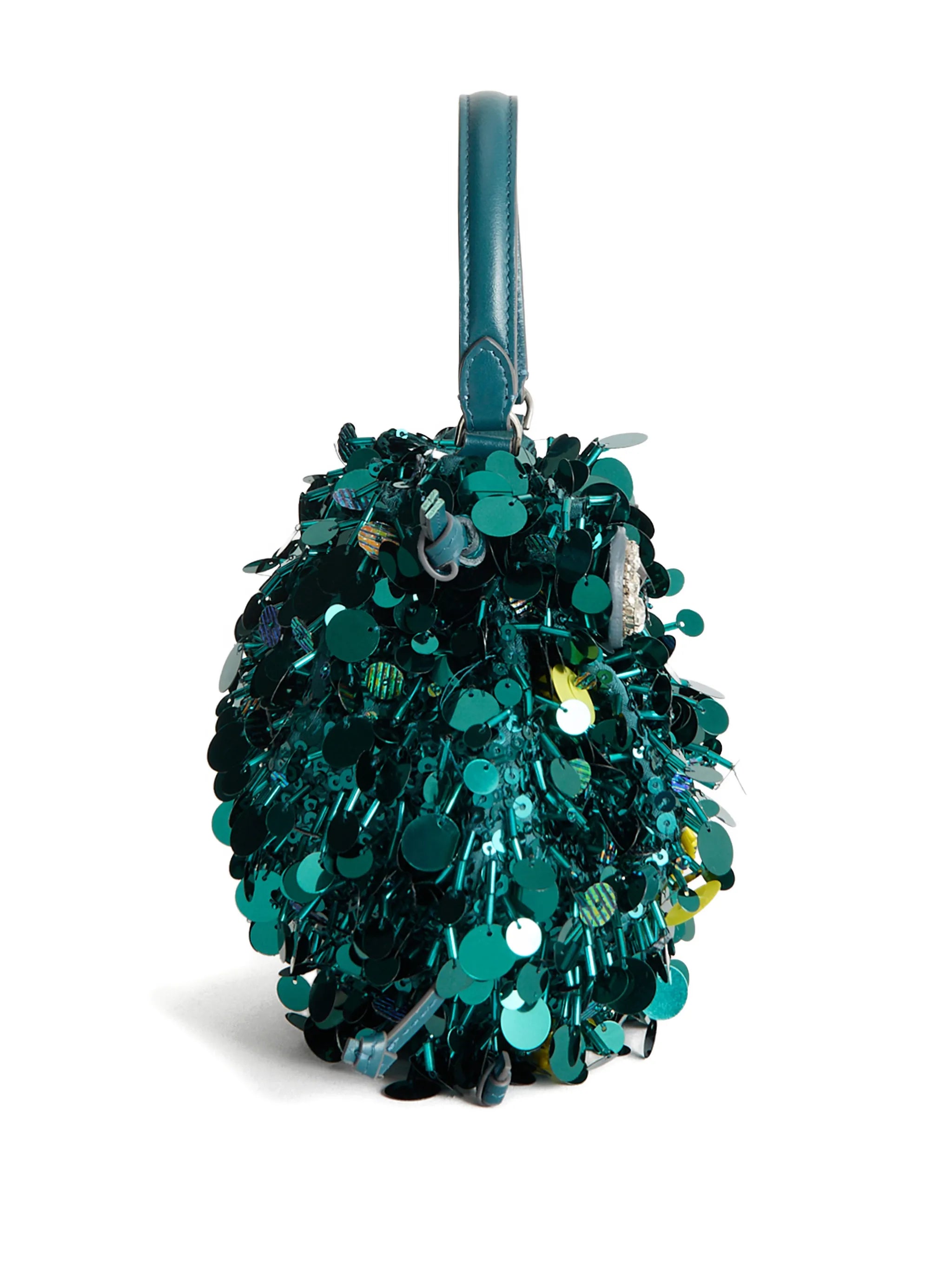 sequin-embellished beetle crossbody bag