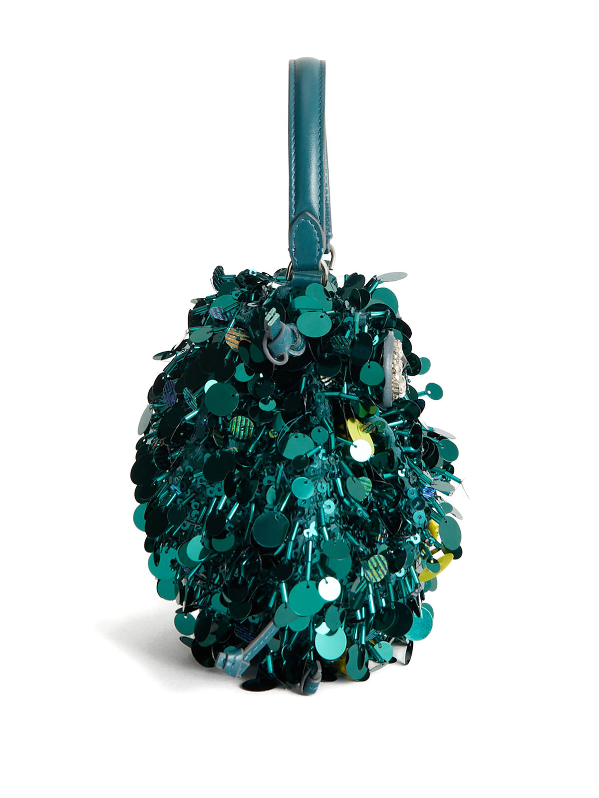 sequin-embellished beetle crossbody bag