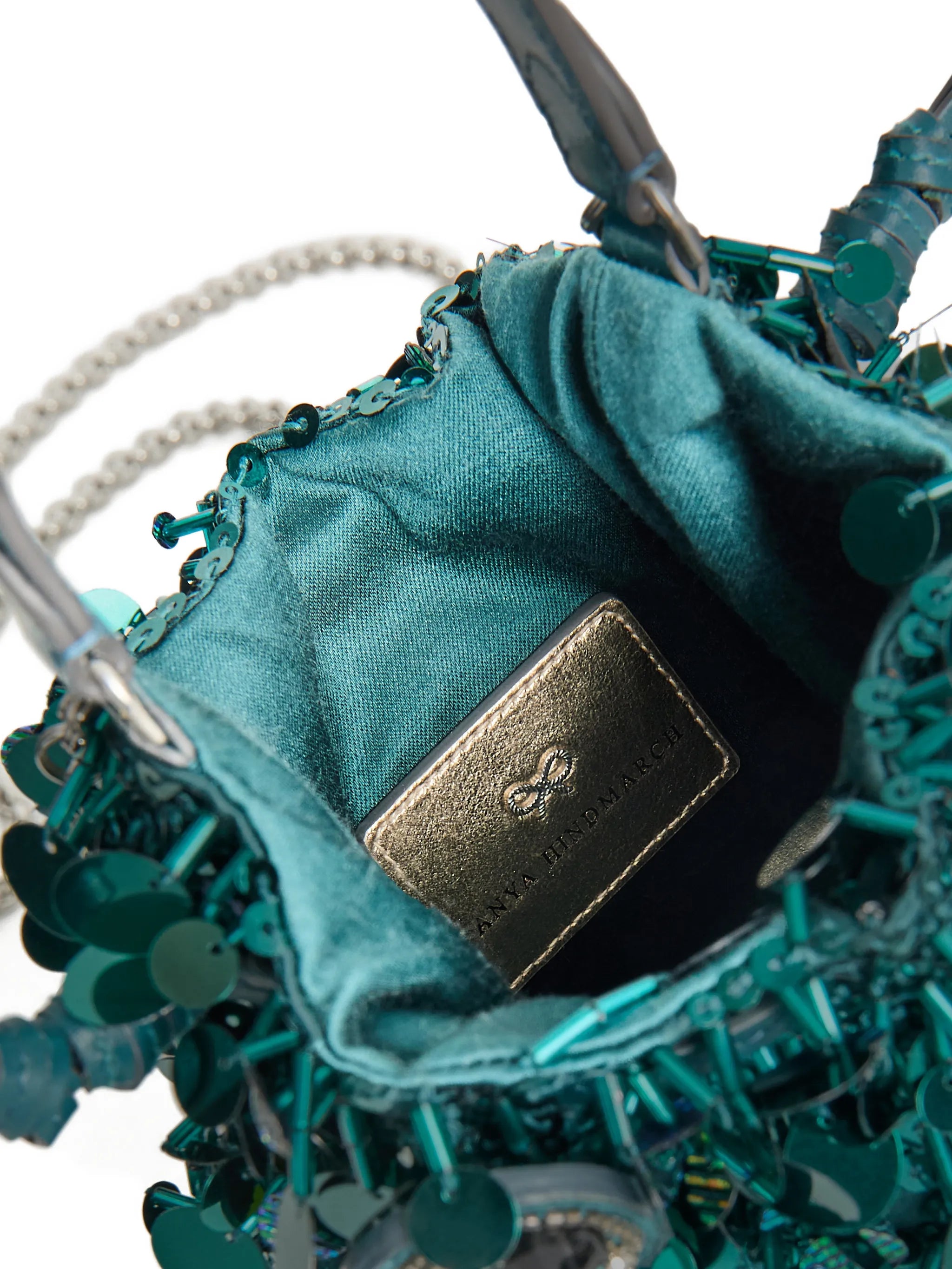 sequin-embellished beetle crossbody bag