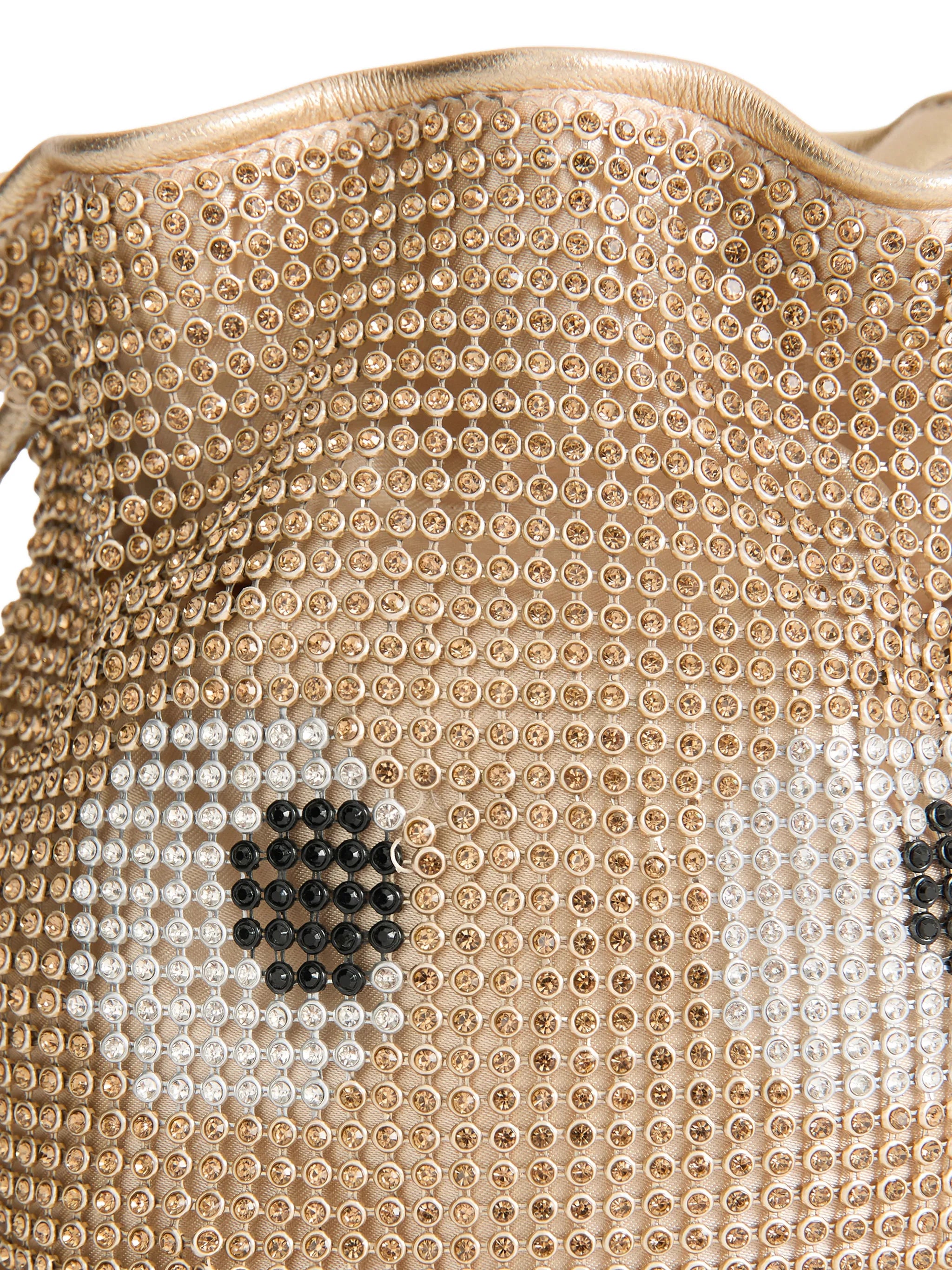 eyes drawstring bucket bag