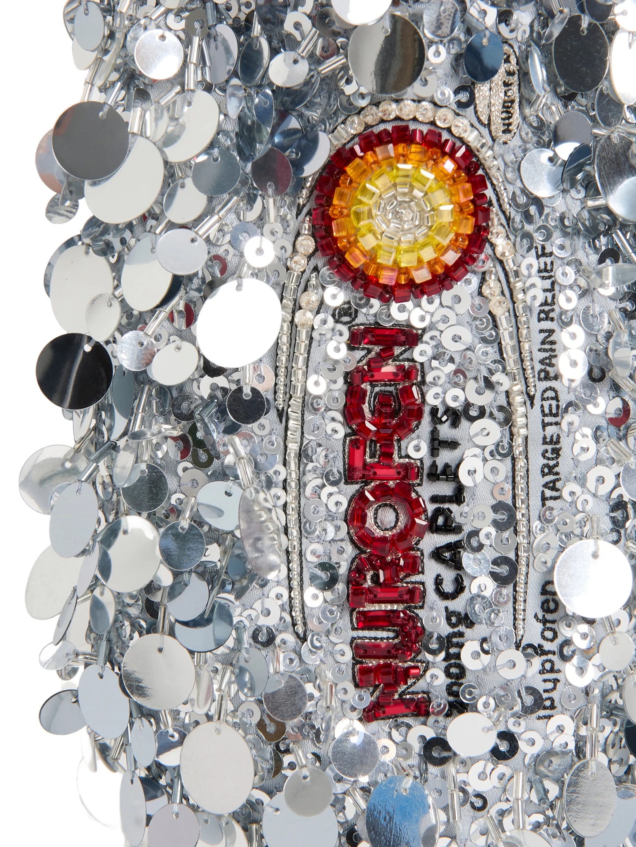 Nurofen sequin-embellished bucket bag