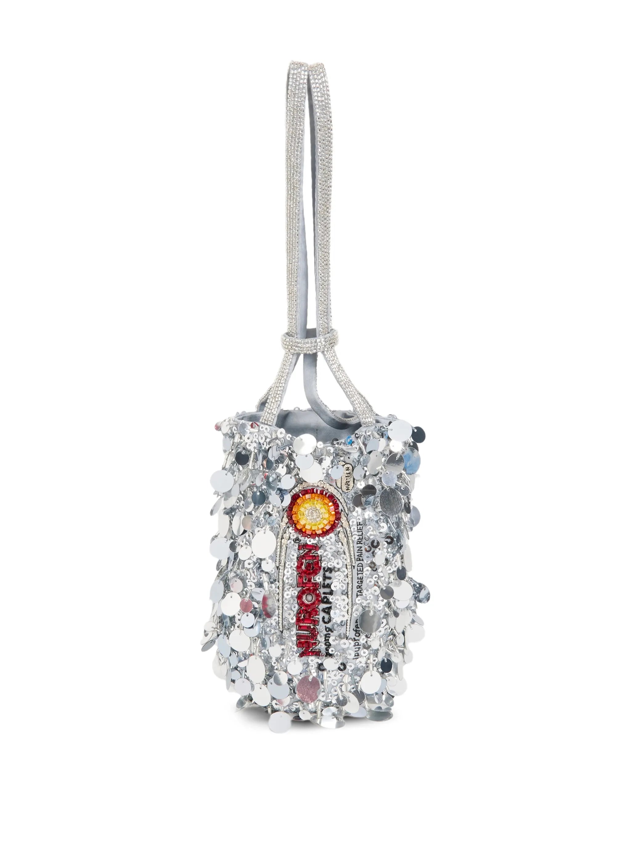 Nurofen sequin-embellished bucket bag