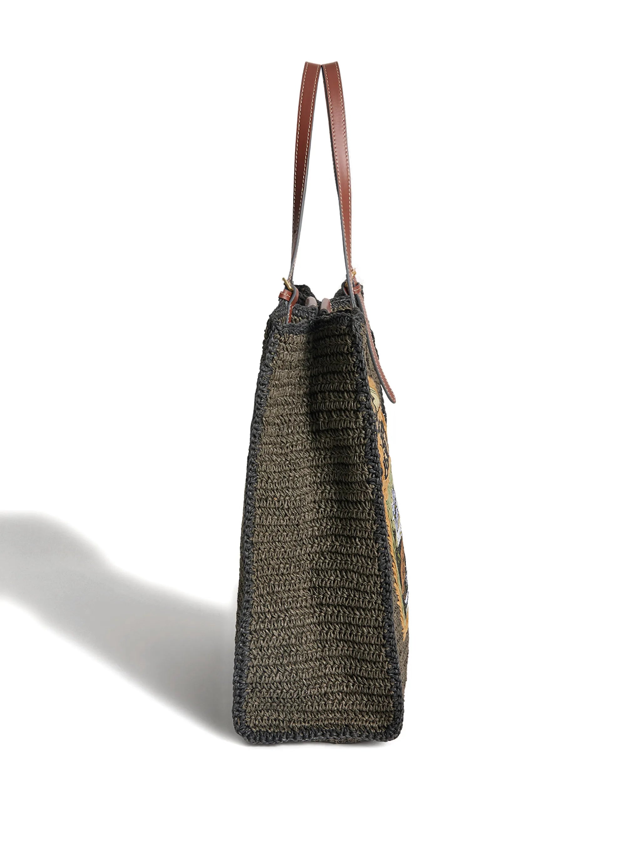 Filippo Berio raffia tote bag