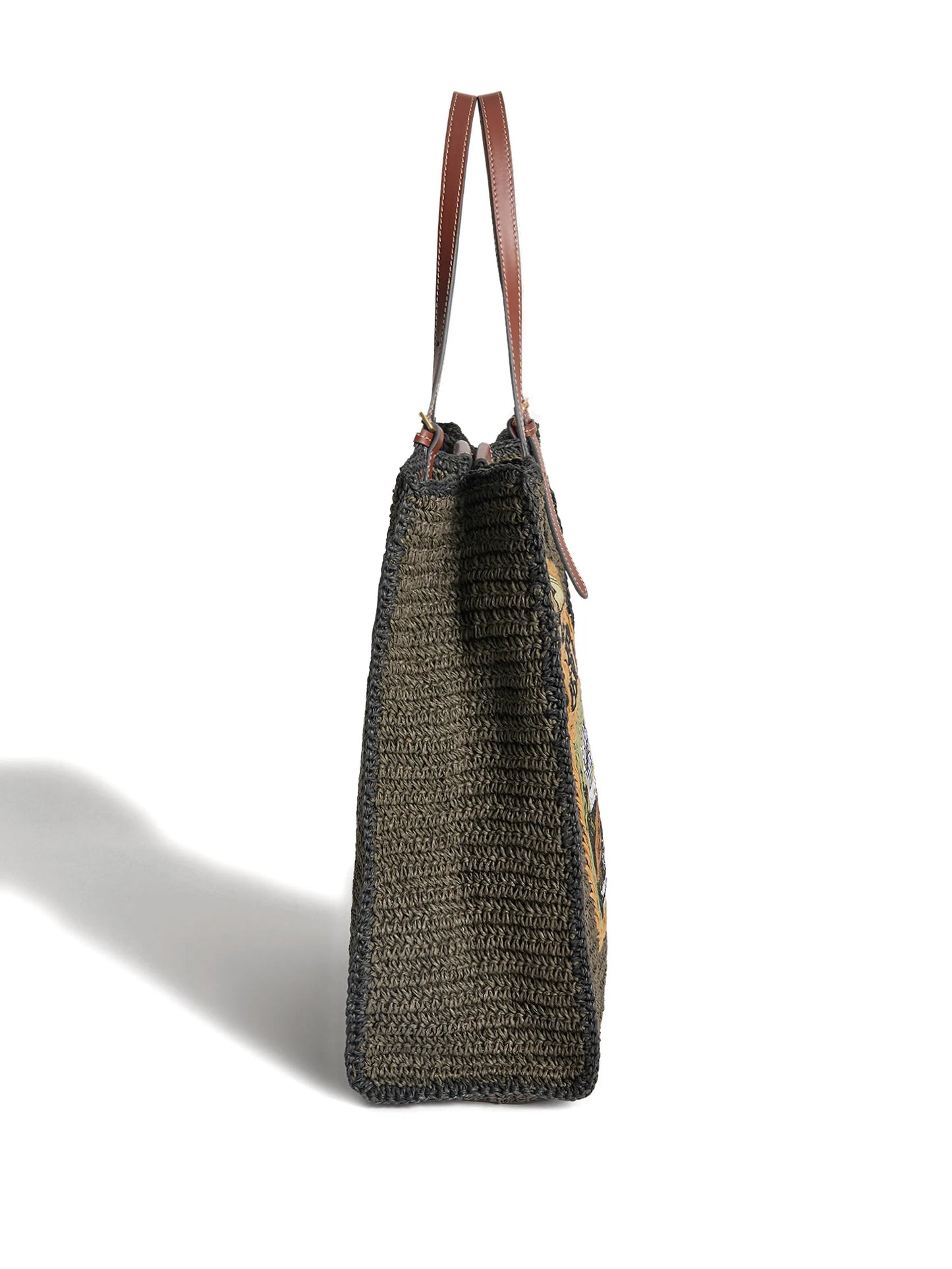 Filippo Berio raffia tote bag